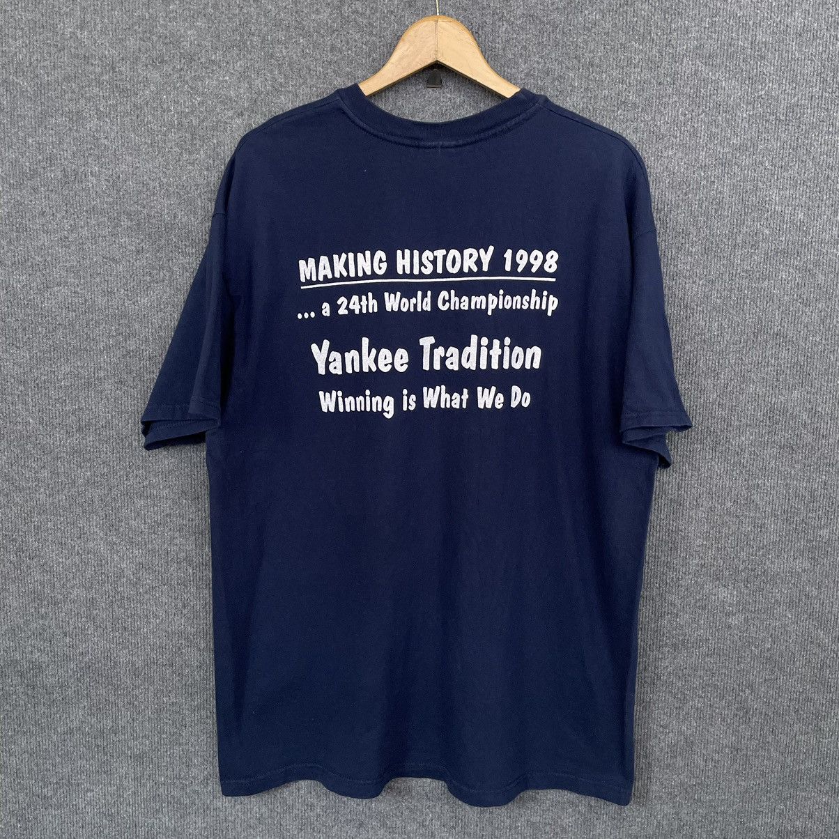 MLB × New York Yankees × Vintage Vintage 1998 NY Yankees 24th World Championship Tee Size US XL / EU 56 / 4 - 4 Thumbnail