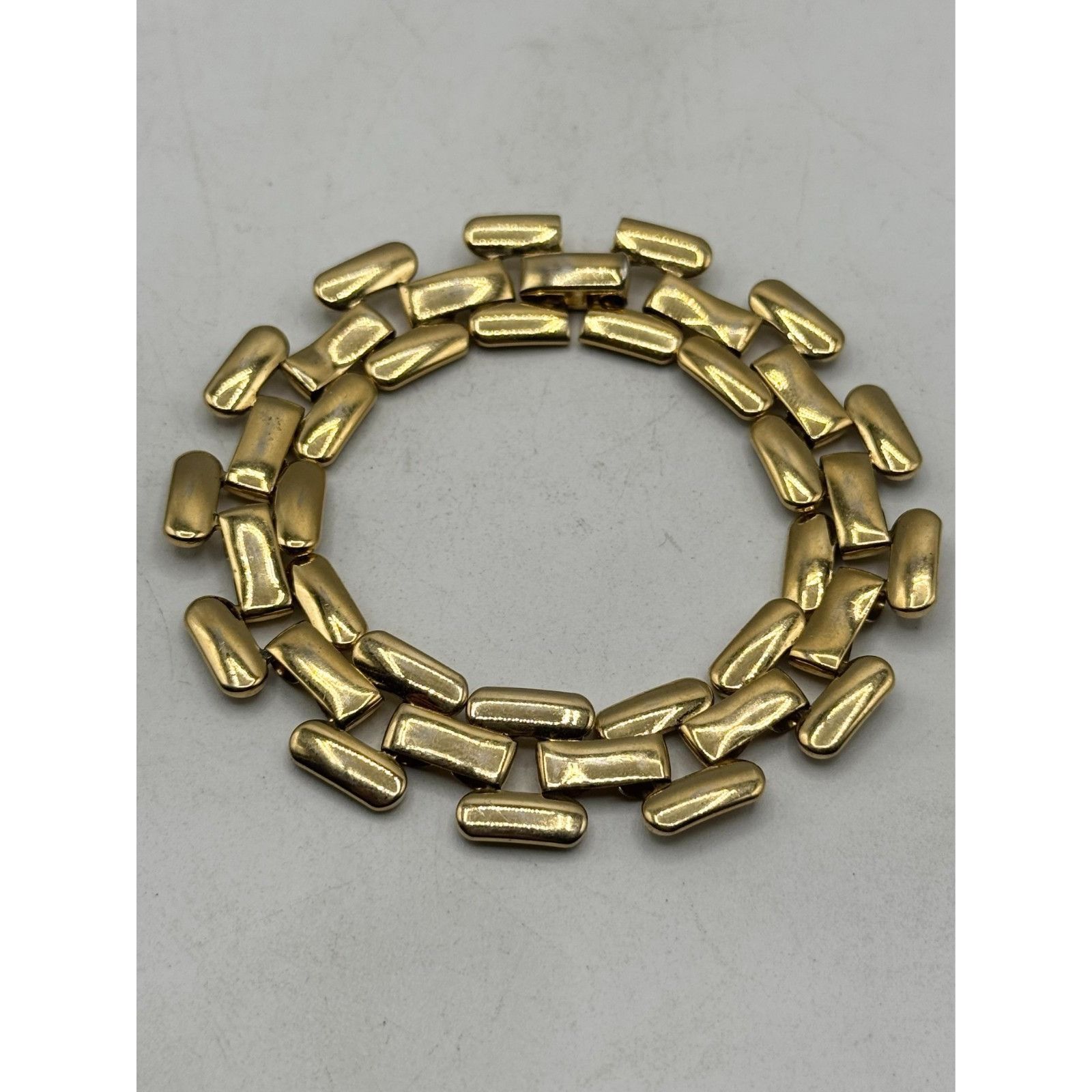 Vintage Vintage gold tone panel link bracelet Size ONE SIZE - 3 Thumbnail
