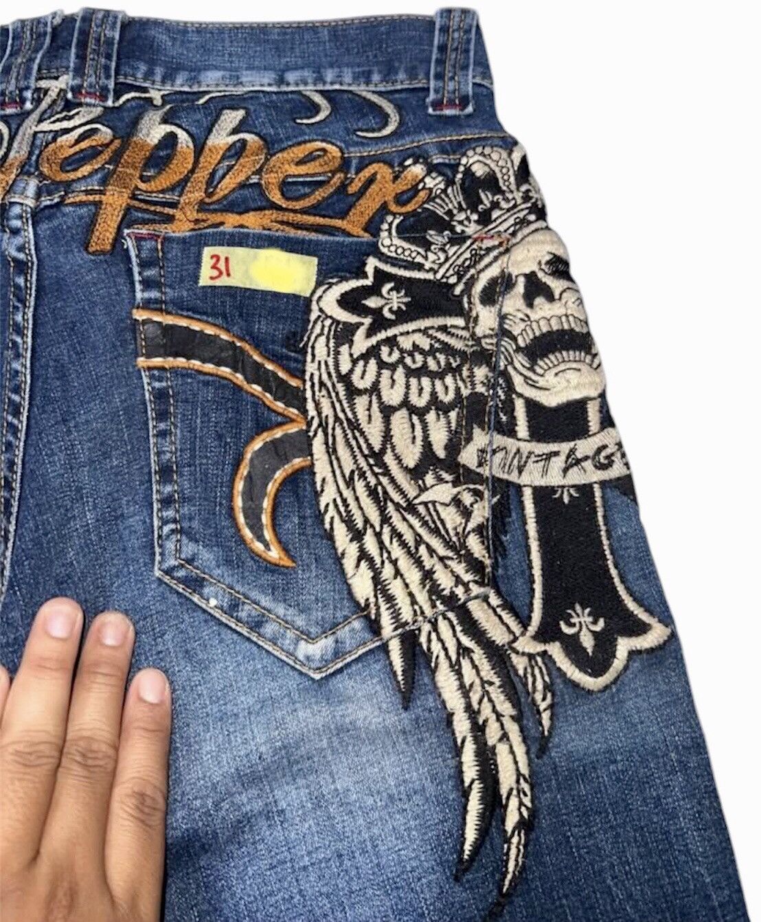 Affliction × If Six Was Nine × Japanese Brand Rare design Red pepper jeans Size US 31 - 5 Thumbnail