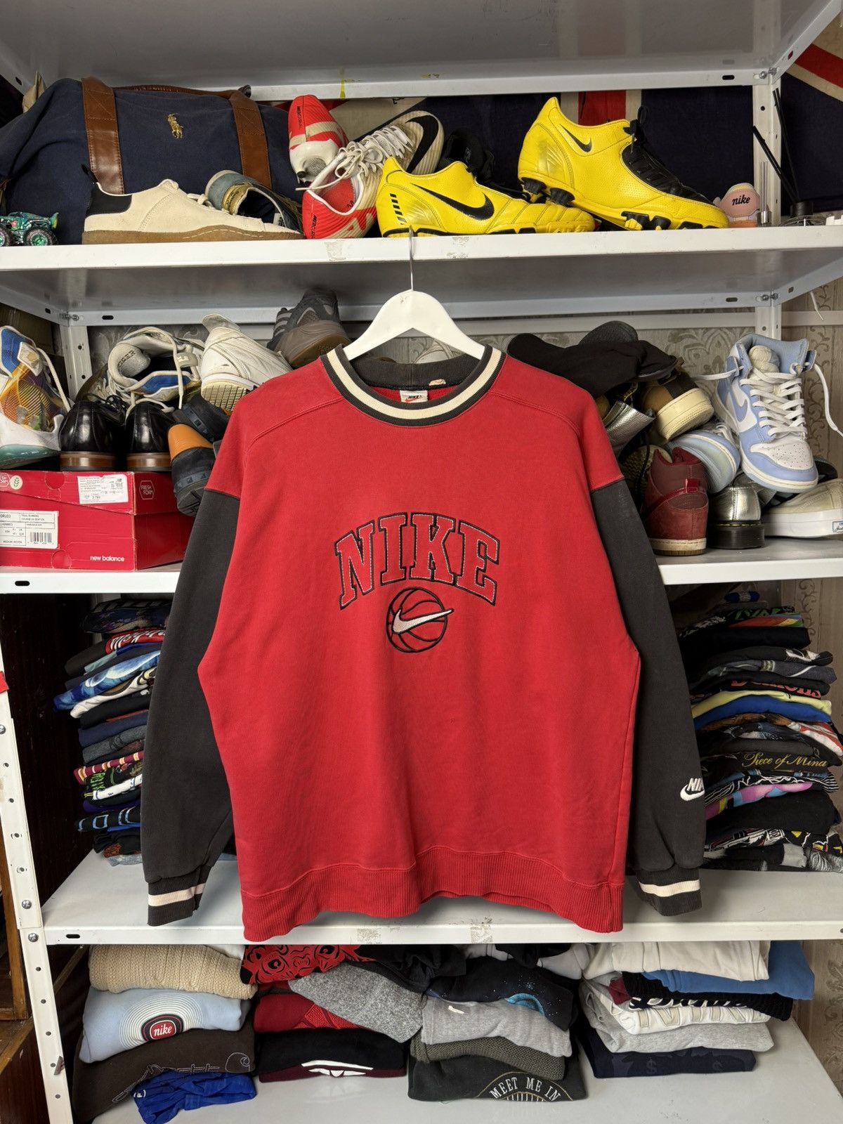 Nike Vintage Nike Sweatshirt Big Logo Swoohs Distressed Rare Size US M / EU 48-50 / 2 - 5 Thumbnail