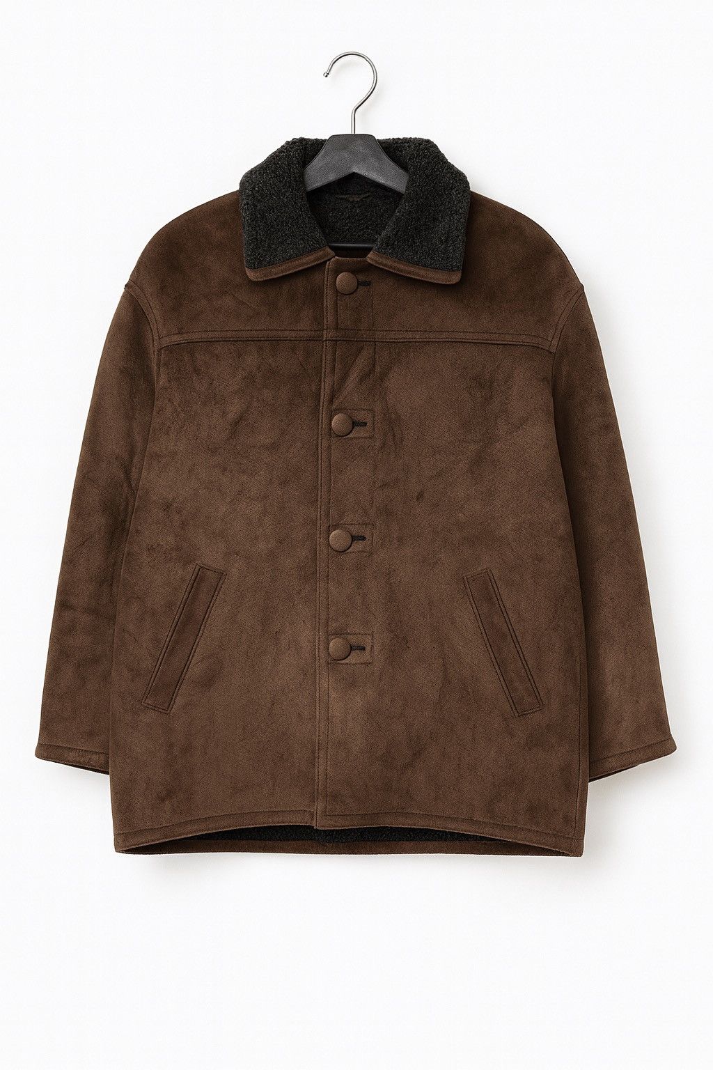 Alferido “Versace Style” Brown Faux-Shearling Outerwear