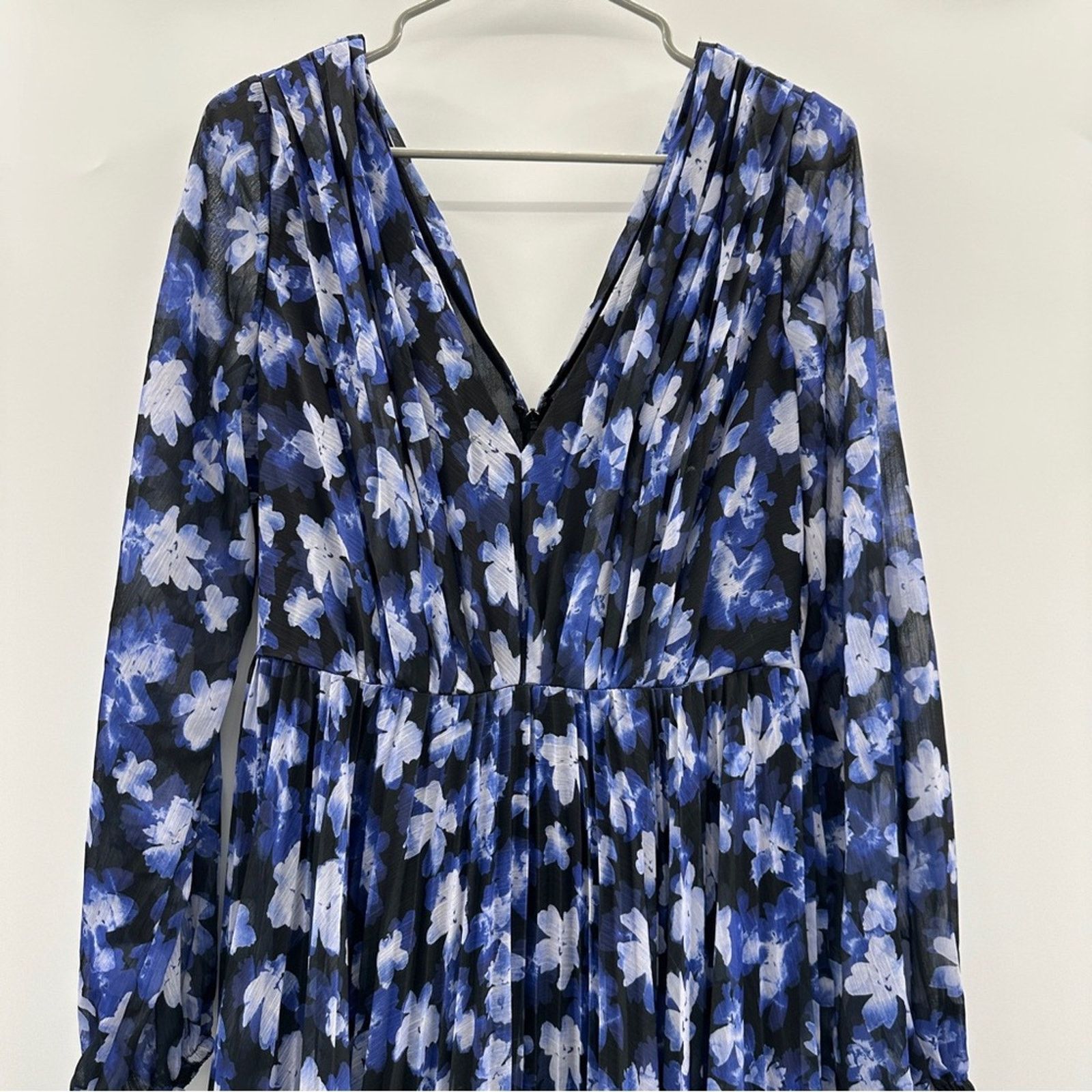 Monique Lhuillier RTR ML Monique Lhuillier Melanie Black White & Blue Dress Size XS / US 0-2 / IT 36-38 - 3 Thumbnail