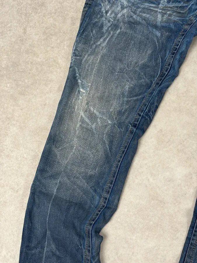 John Galliano AW2011 Galliano Navy Slim Distressed Denim Jeans Size US 31 - 10 Thumbnail