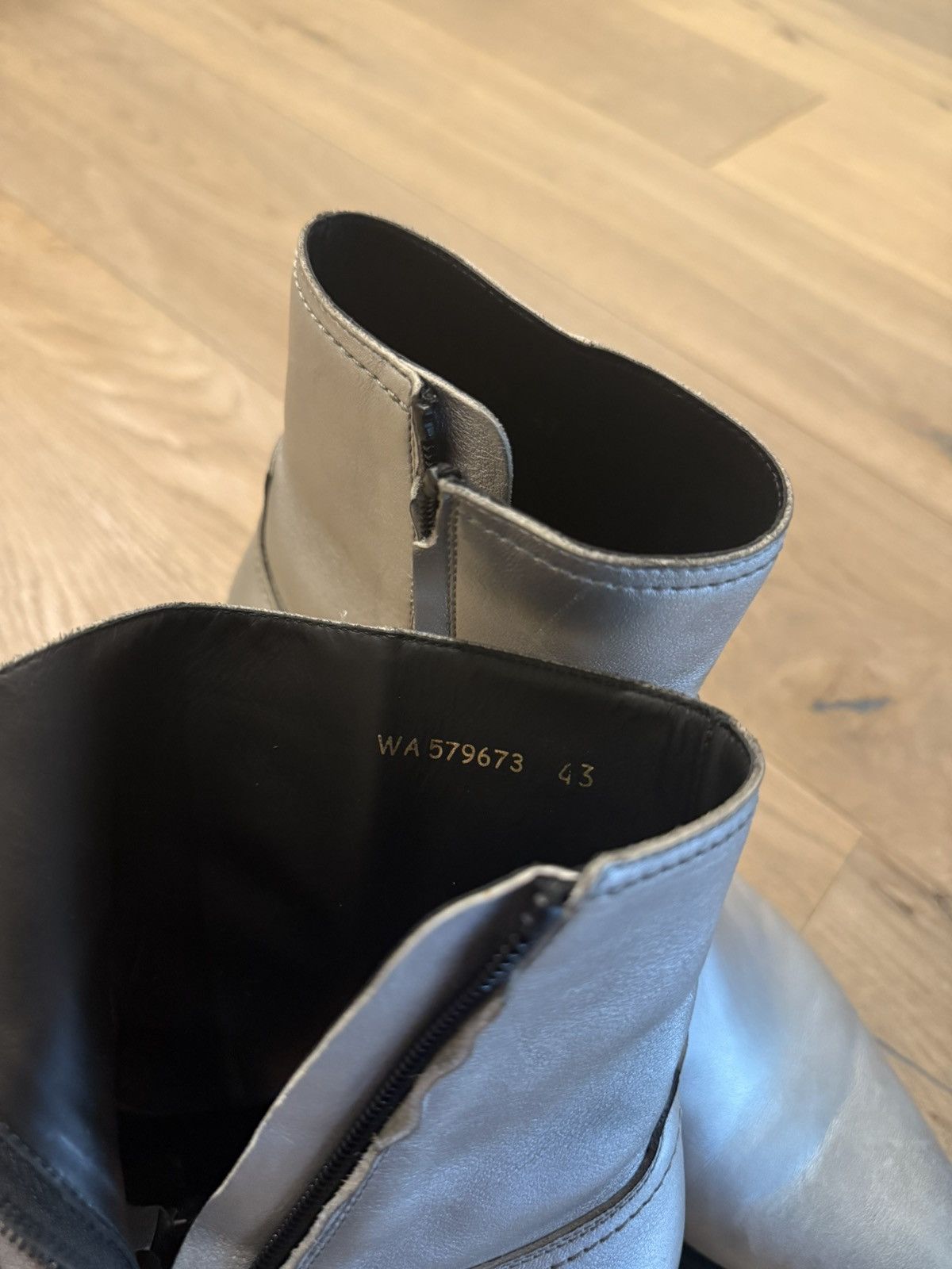 Saint Laurent Paris FW19 Saint Laurent Silver Lukas Boots Size US 10.5 / EU 43-44 - 8 Thumbnail