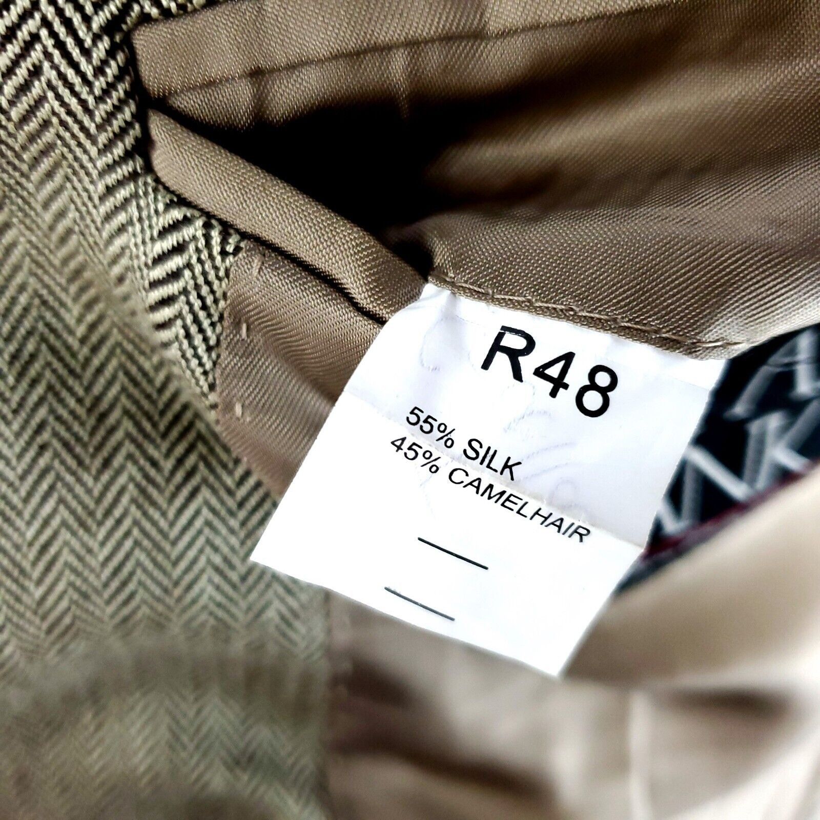 Jos. A. Bank DAMAGED Jos A Bank Silk Camel Hair 2 Button Sport Coat 44R B Size 44R - 10 Thumbnail