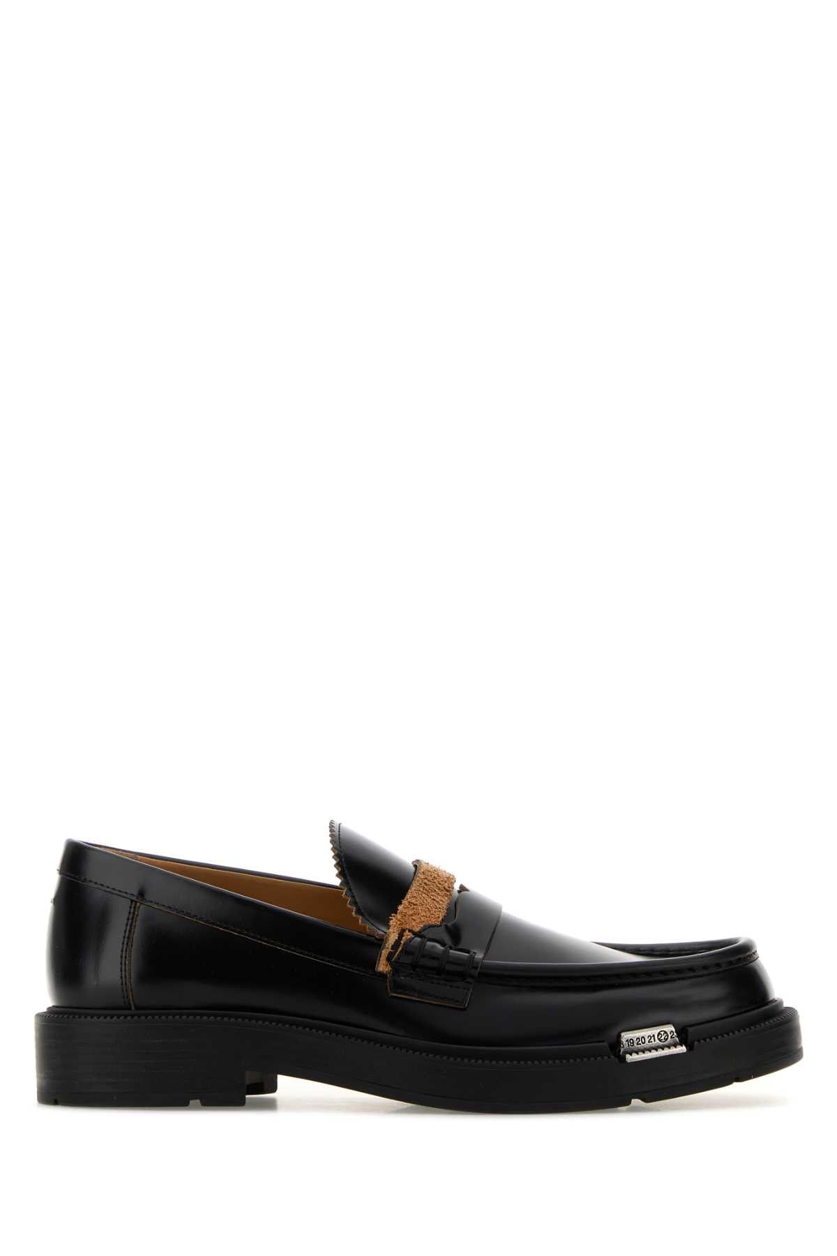 Maison Margiela Black Leather Decortique Loafers Size US 7 / EU 40 - 1 Thumbnail