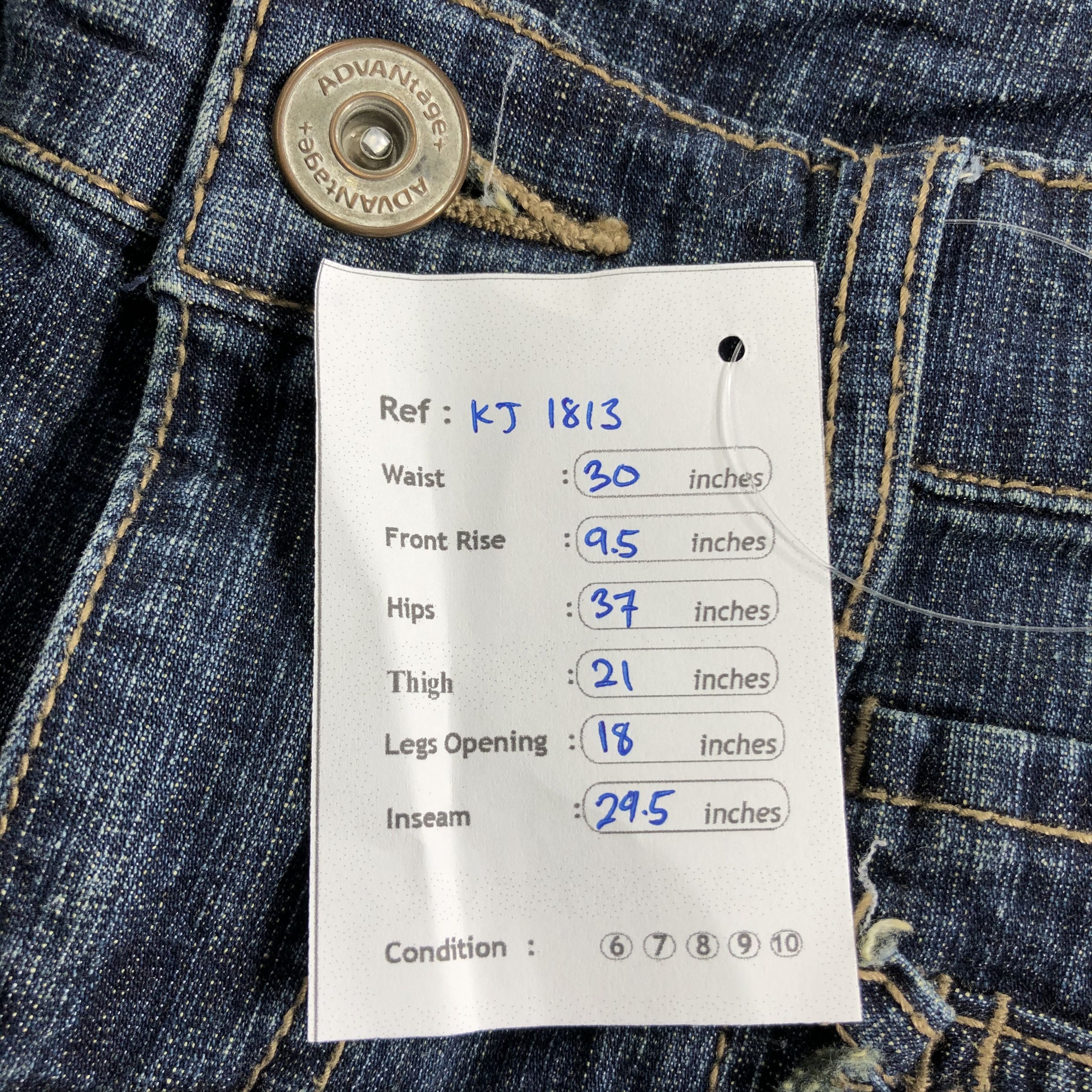 Japanese Brand Japanese Brand Advantage Jeans Blue Flare Denim KJ1813 Size 30" / US 8 / IT 44 - 9 Thumbnail