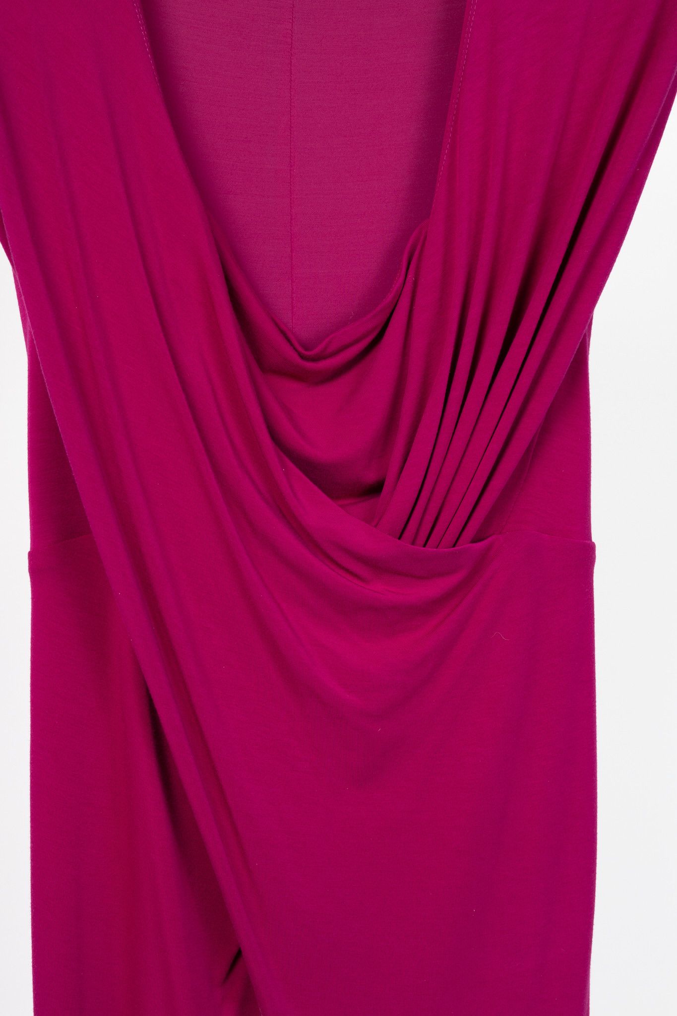 Donna Karan Donna Karan Collection SS15 Fuchsia Jersey Twist-Front Dress Size M / US 6-8 / IT 42-44 - 6 Thumbnail