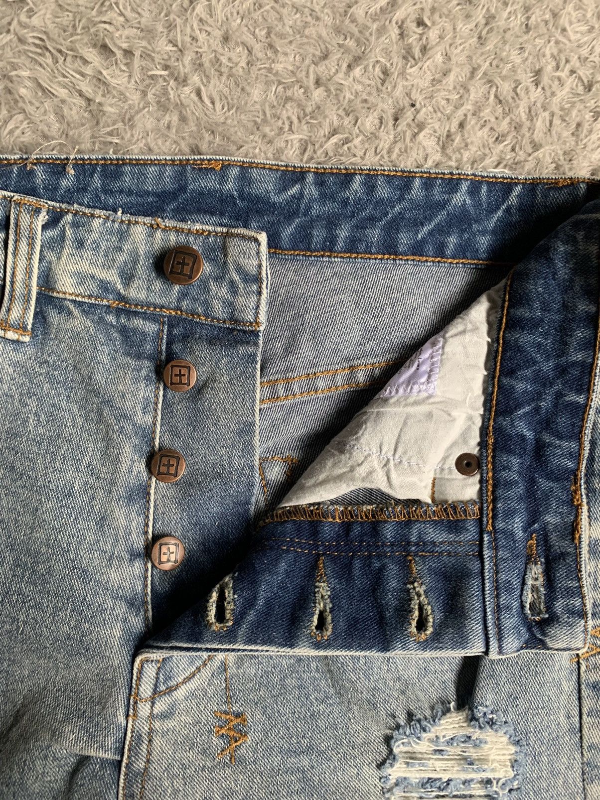 Ksubi Ksubi Blue Chitch Chop Slice N Dice Jeans ripped distressed Size US 28 / EU 44 - 6 Thumbnail