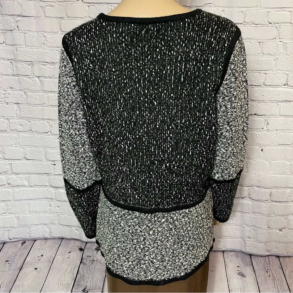 Calvin Klein Calvin Klein Colorblock Black Grey Cotton Blend Sweater Siz Size L / US 10 / IT 46 - 5 Thumbnail