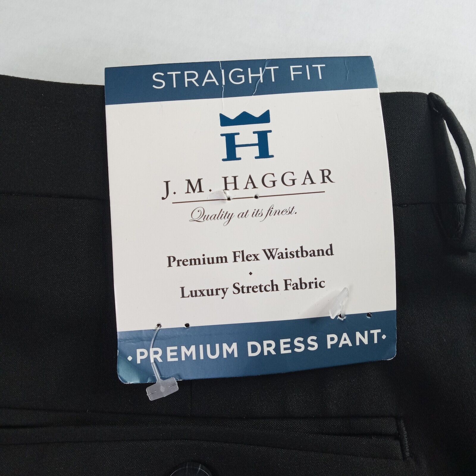 Haggar Haggar Dress Pants Men's 36x32 Black Straight Fit Flat Front Size US 36 / EU 52 - 2 Thumbnail