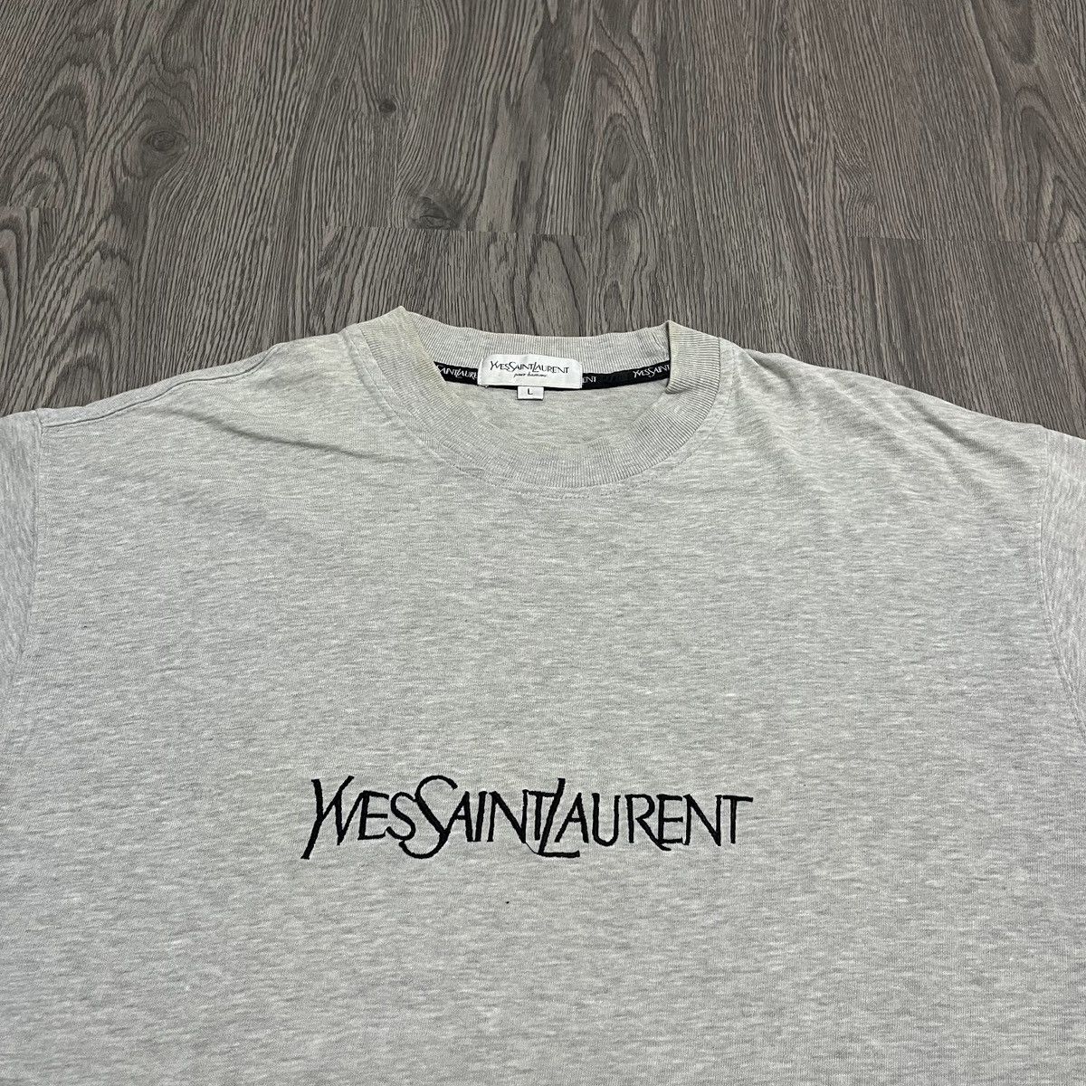 Yves Saint Laurent Vintage YvesSaintLauren Pour Homme Basic Font Tee ifsix Size US L / EU 52-54 / 3 - 2 Thumbnail