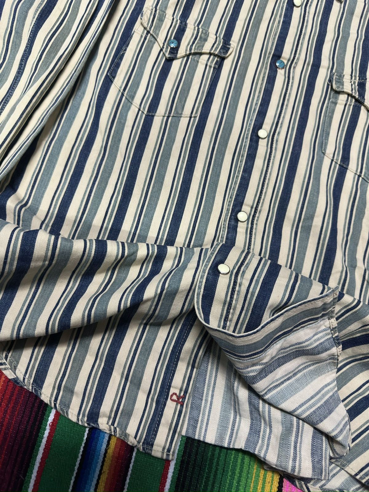 Vintage Western Flannel Stripe 45 RPM .
