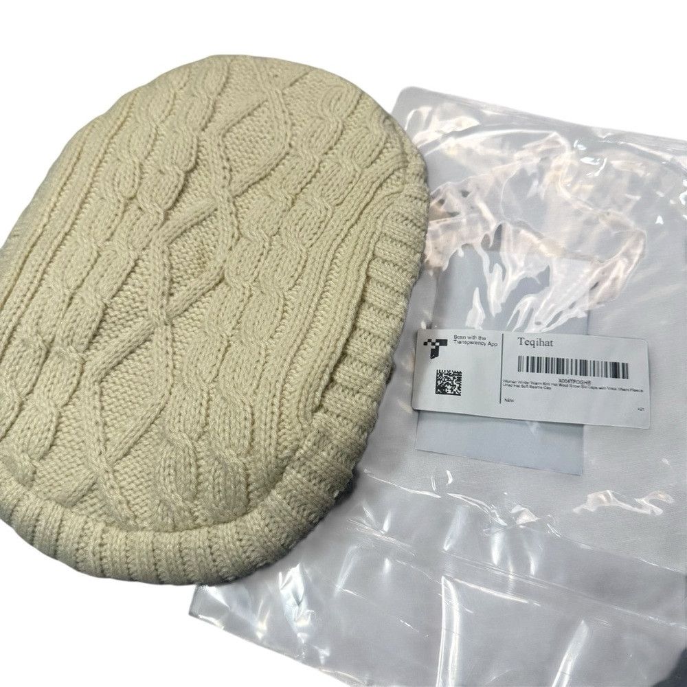 Other NWT New Teqihat Winter Warm Knit Beige Hat Cap Size ONE SIZE - 8 Thumbnail