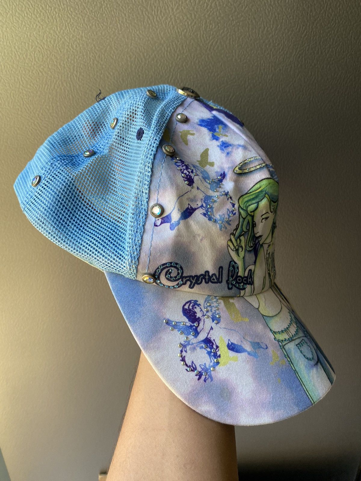 Christian Audigier × Vintage crystal rock by christian audigier glitter trucker hat Size ONE SIZE - 2 Thumbnail