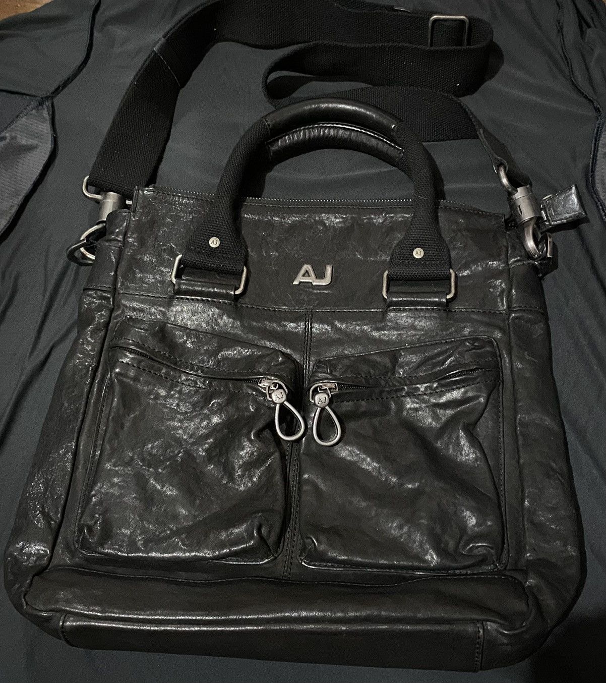 Giorgio Armani Armani Jeans Archival crossbody shoulder leather bag Size ONE SIZE - 1 Thumbnail