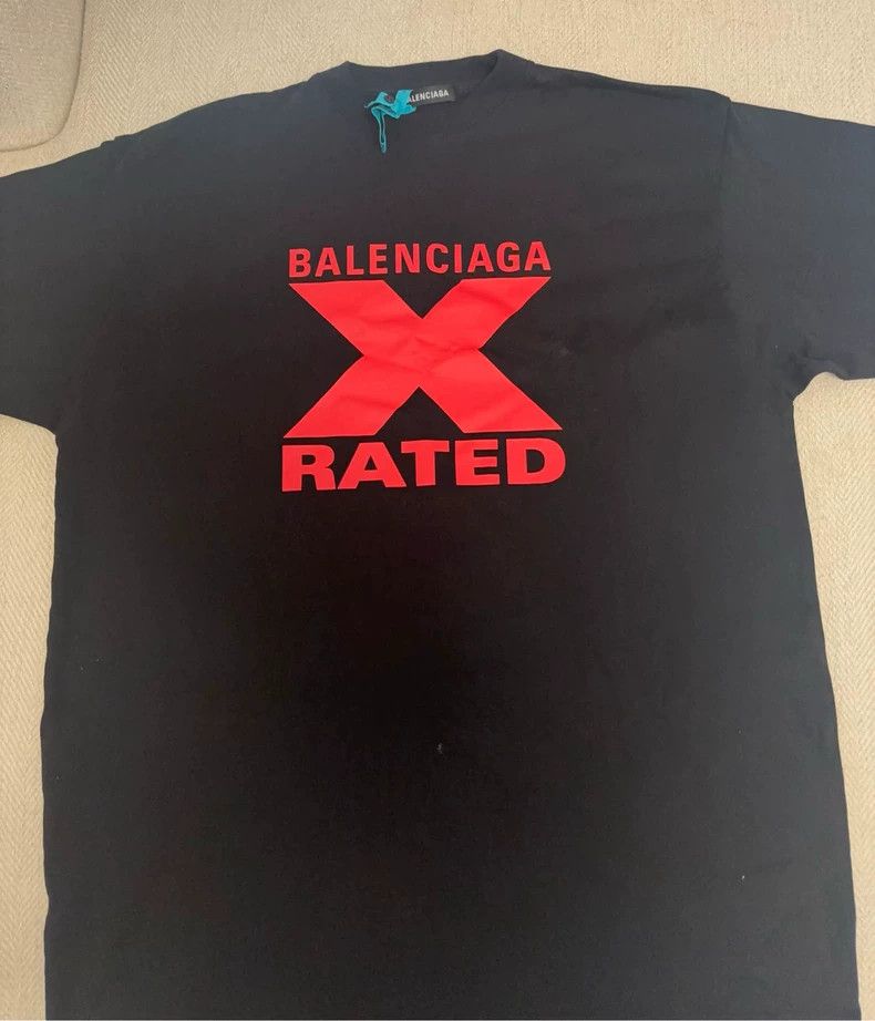 BALENCIAGA X RATED Tシャツ ブラック Balenciaga X Rated Large Fit T-shirt in Black for Men | Lyst