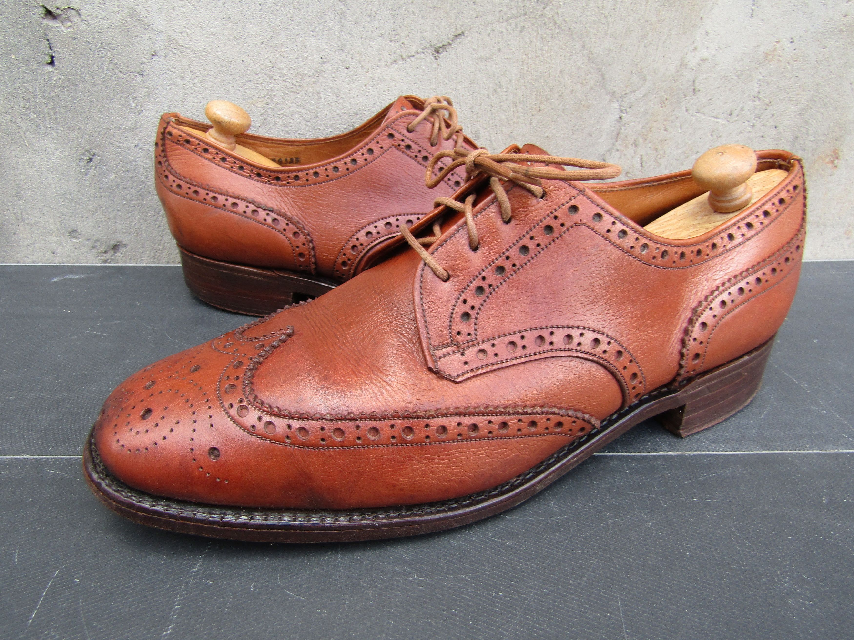 Tricker's Trickers Vintage Wingtip Leather Brogue Derby Size US 8.5 / EU 41-42 - 1 Thumbnail