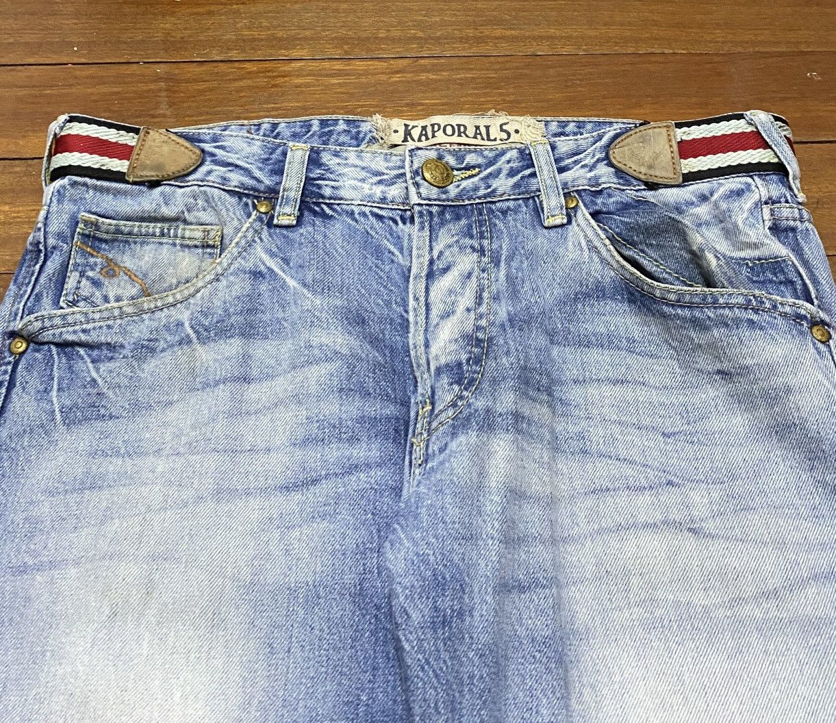 Japanese Brand × Vintage Rare Design Vintage Brand Kaporal 5 Flash Jeans 2000s Size US 33 - 3 Thumbnail