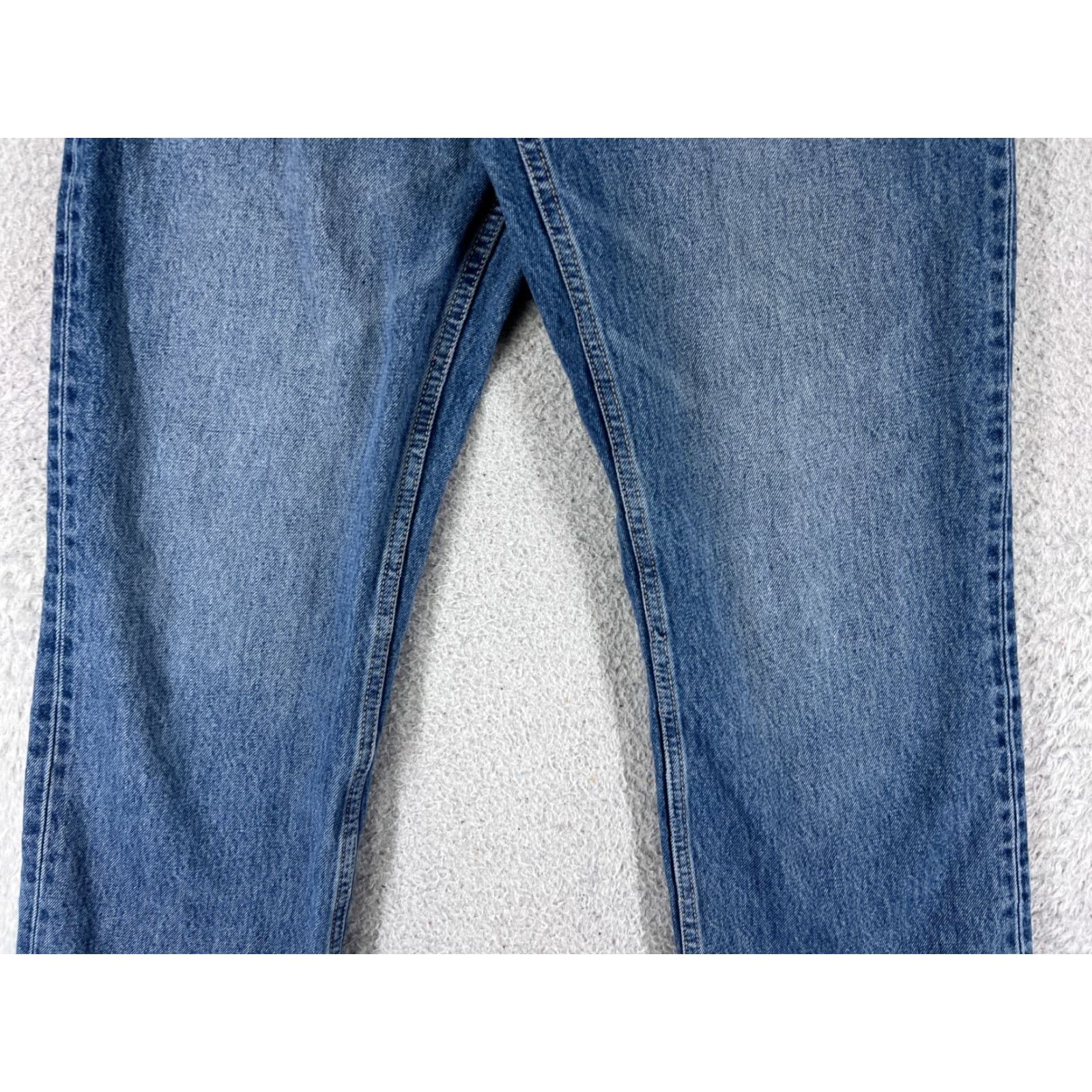 Zara Zara Jeans Women Blue Denim 25x27 High Rise Straight Leg Cotton Stretch Vintage No Size 42" / US 20 - 3 Thumbnail