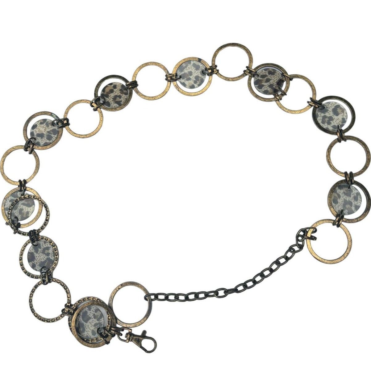 Other Vintage Silver Toned Cheetah Print Chain Belt Size ONE SIZE - 2 Thumbnail