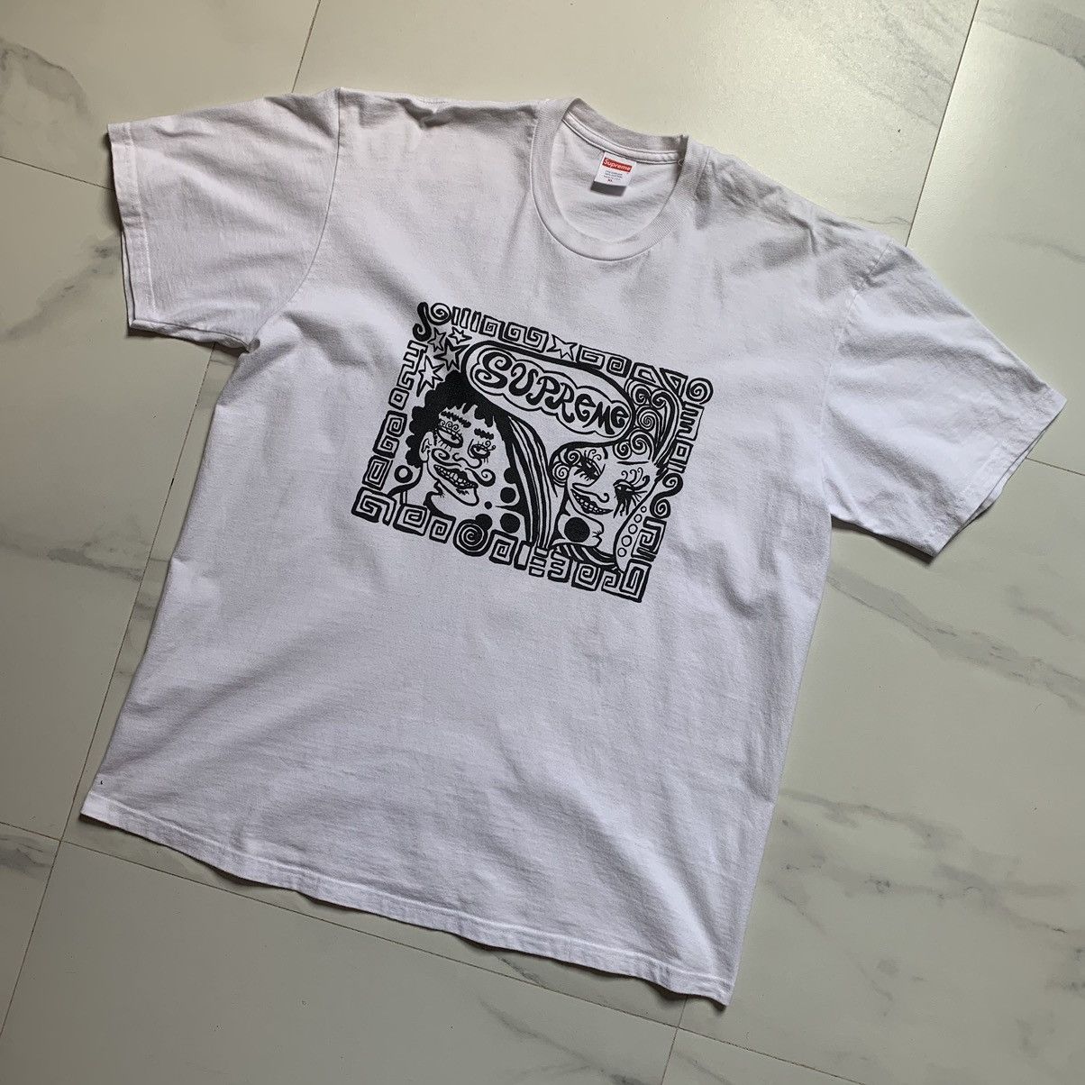 Supreme Supreme Faces White T-Shirt Size US XL / EU 56 / 4 - 3 Thumbnail