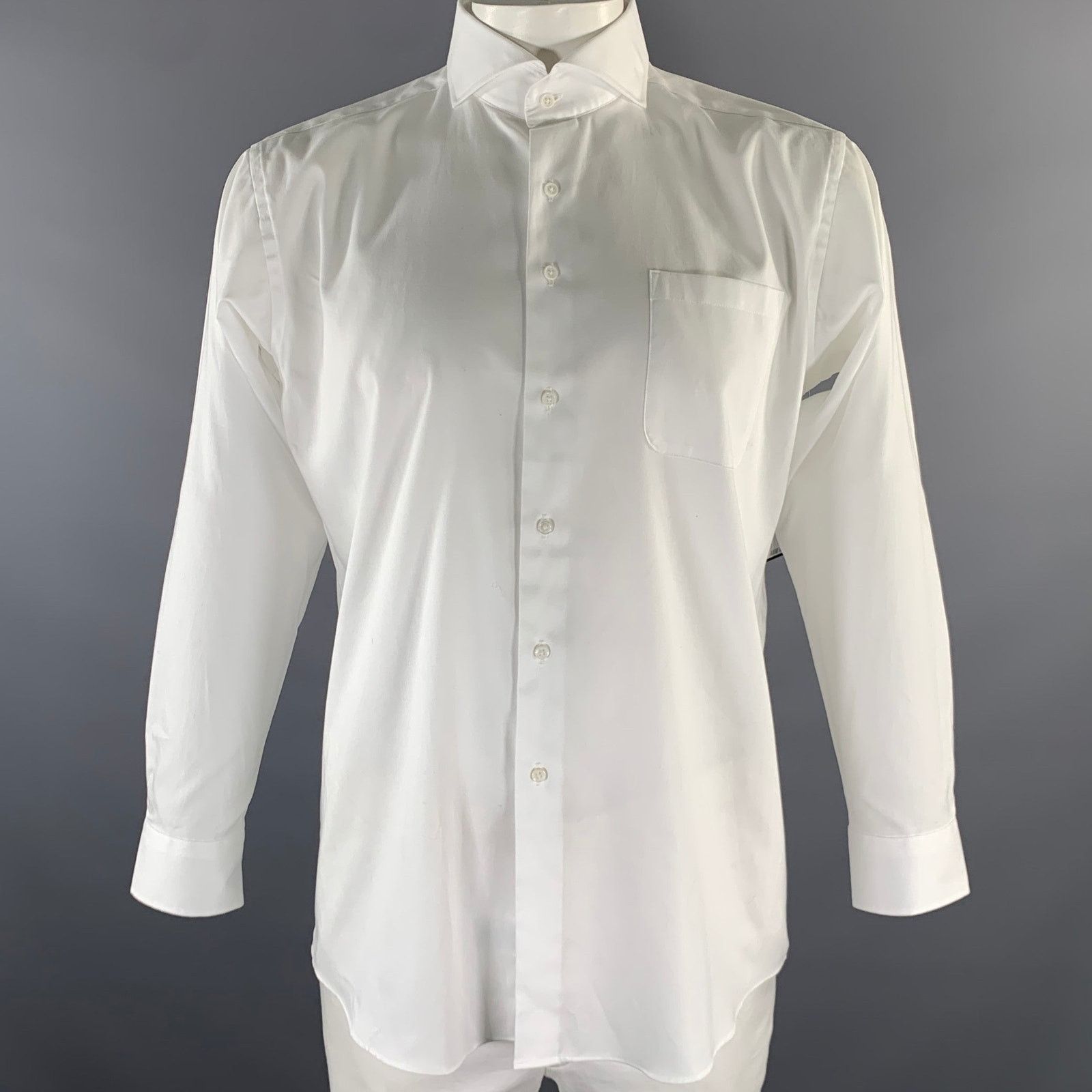 Other SUIT SELECT L White Cotton Cutaway Collar Long Sleeve Shirt Size US L / EU 52-54 / 3 - 1 Thumbnail