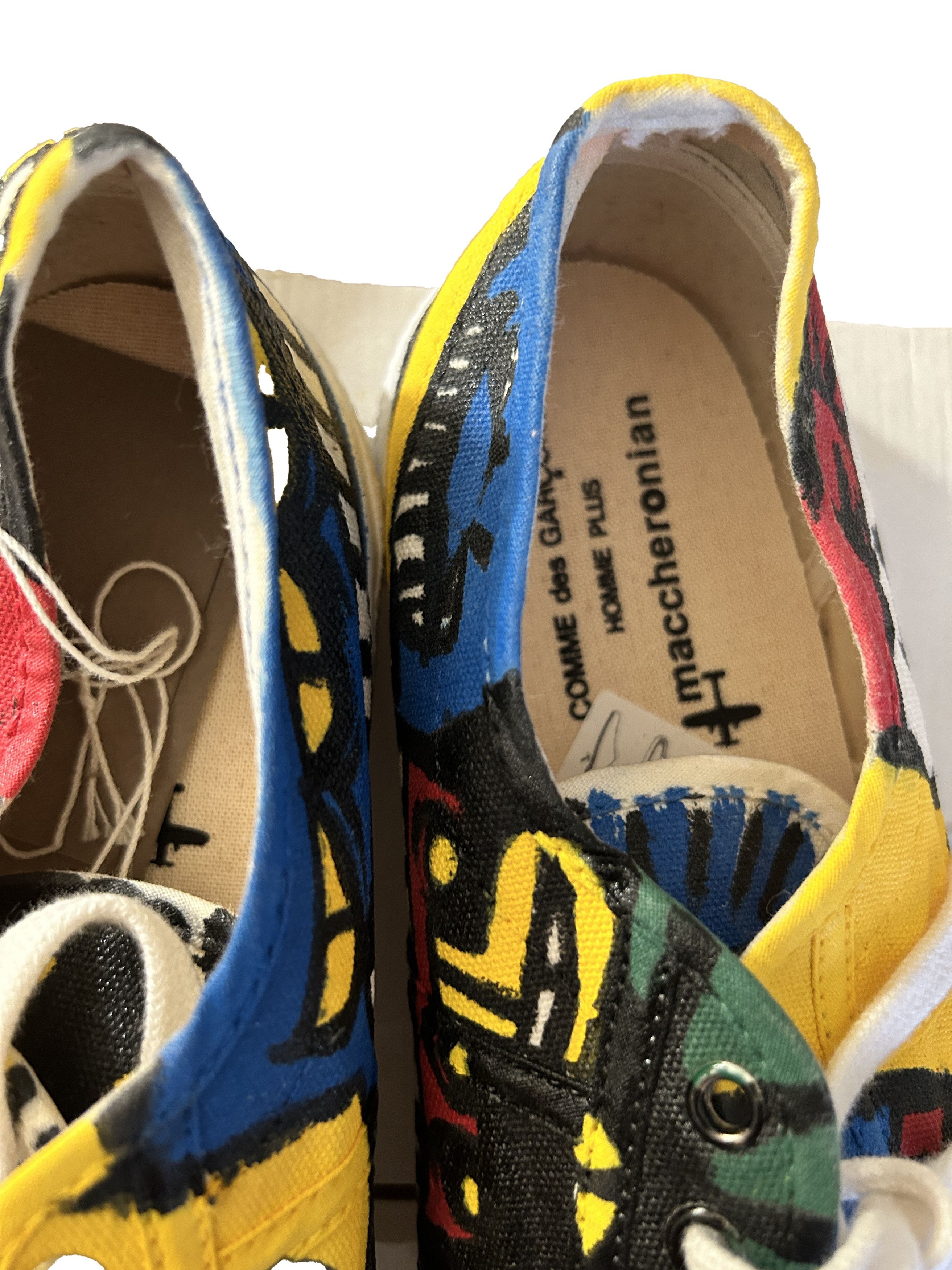 Comme des Garcons Homme Plus Hand Painted Yellow sneaker maccheronian plimsolls Size US 8 / EU 41 - 6 Thumbnail