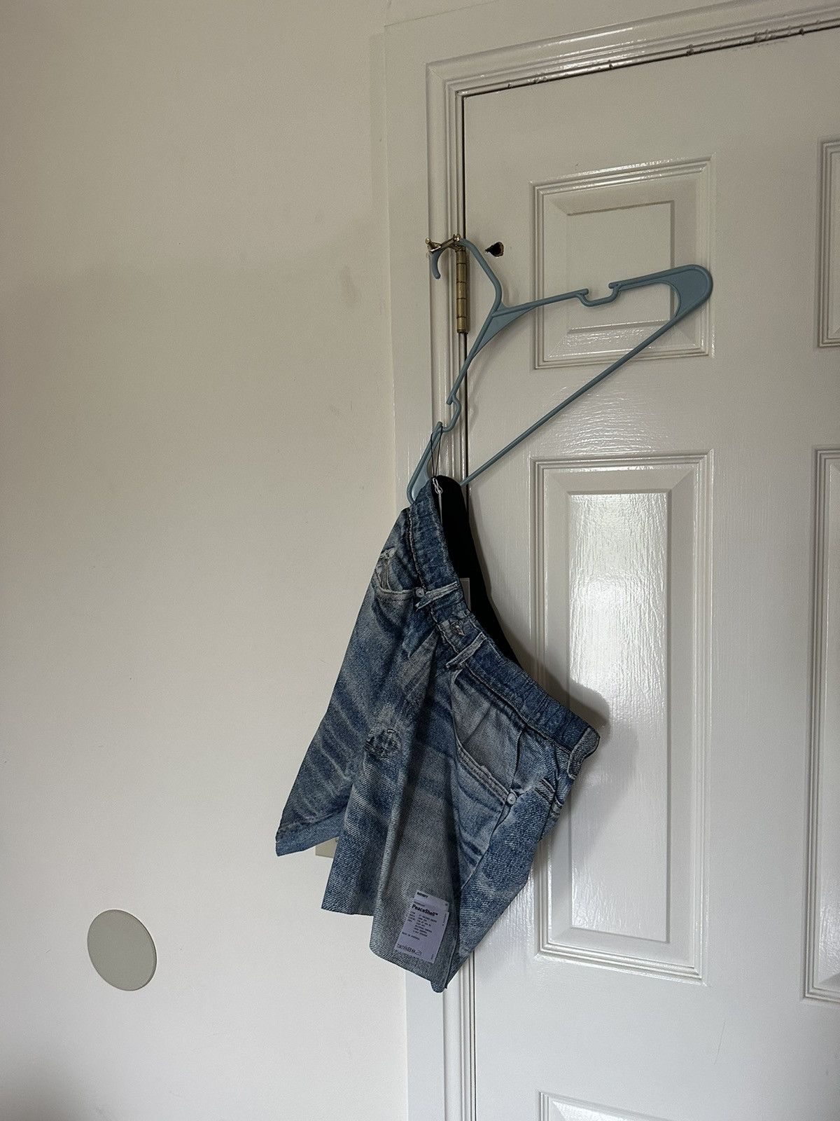 image of Satisfy “Digital Denim” Shorts in Blue, Men's (Size 34)