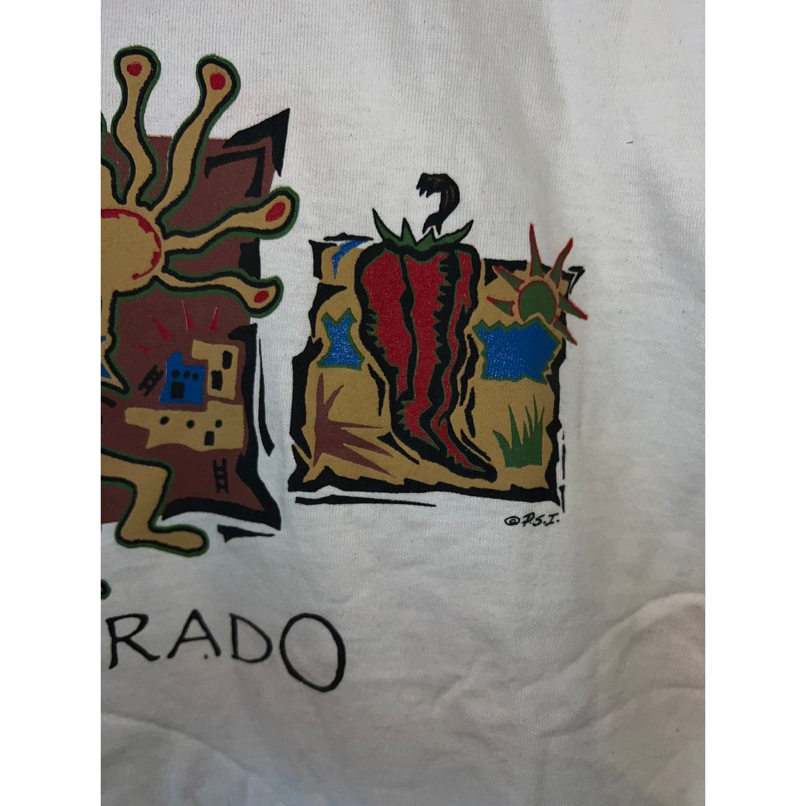 Fruit Of The Loom Vintage Aboriginal Dancer Shirt Kokopelli Tee VTG 90s L Size US L / EU 52-54 / 3 - 4 Thumbnail