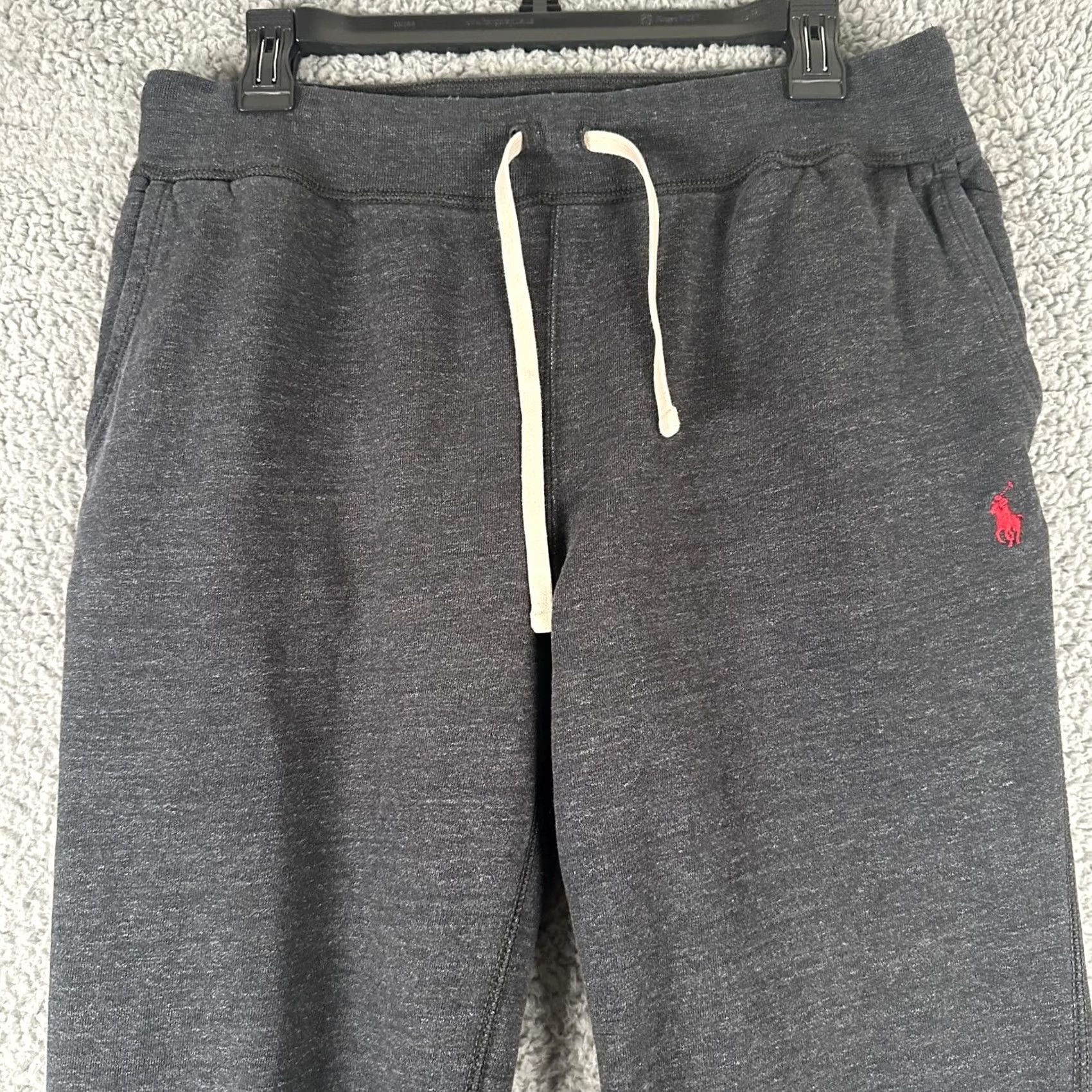 Polo Ralph Lauren Polo Ralph Lauren Sweatpants Mens M Dark Gray Heather Pony Logo Drawstring Size US M / EU 48-50 / 2 - 2 Thumbnail