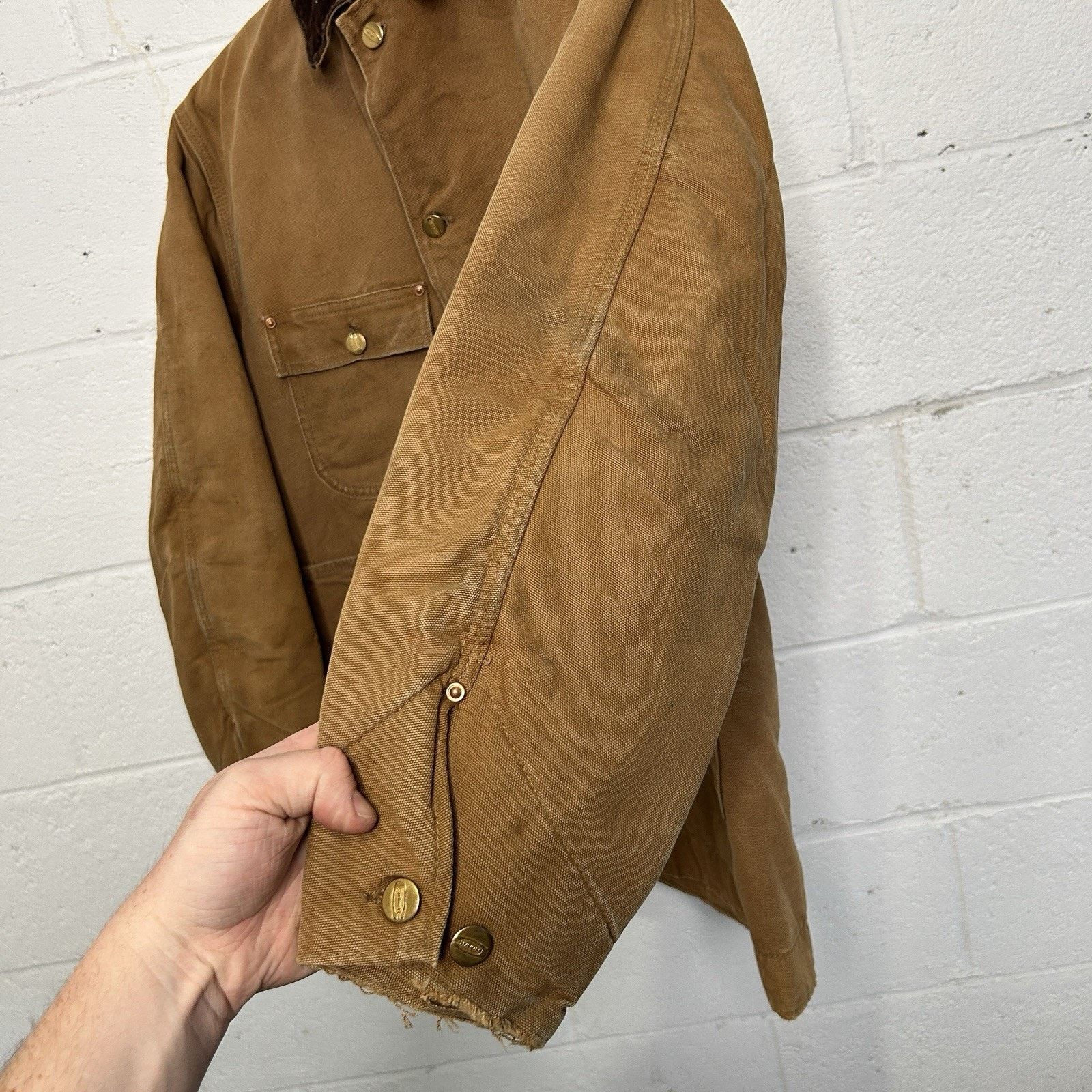 Carhartt Vintage 1960s Carhartt Blanket-Lined Chore Coat “Tan” Big C Size US L / EU 52-54 / 3 - 7 Thumbnail
