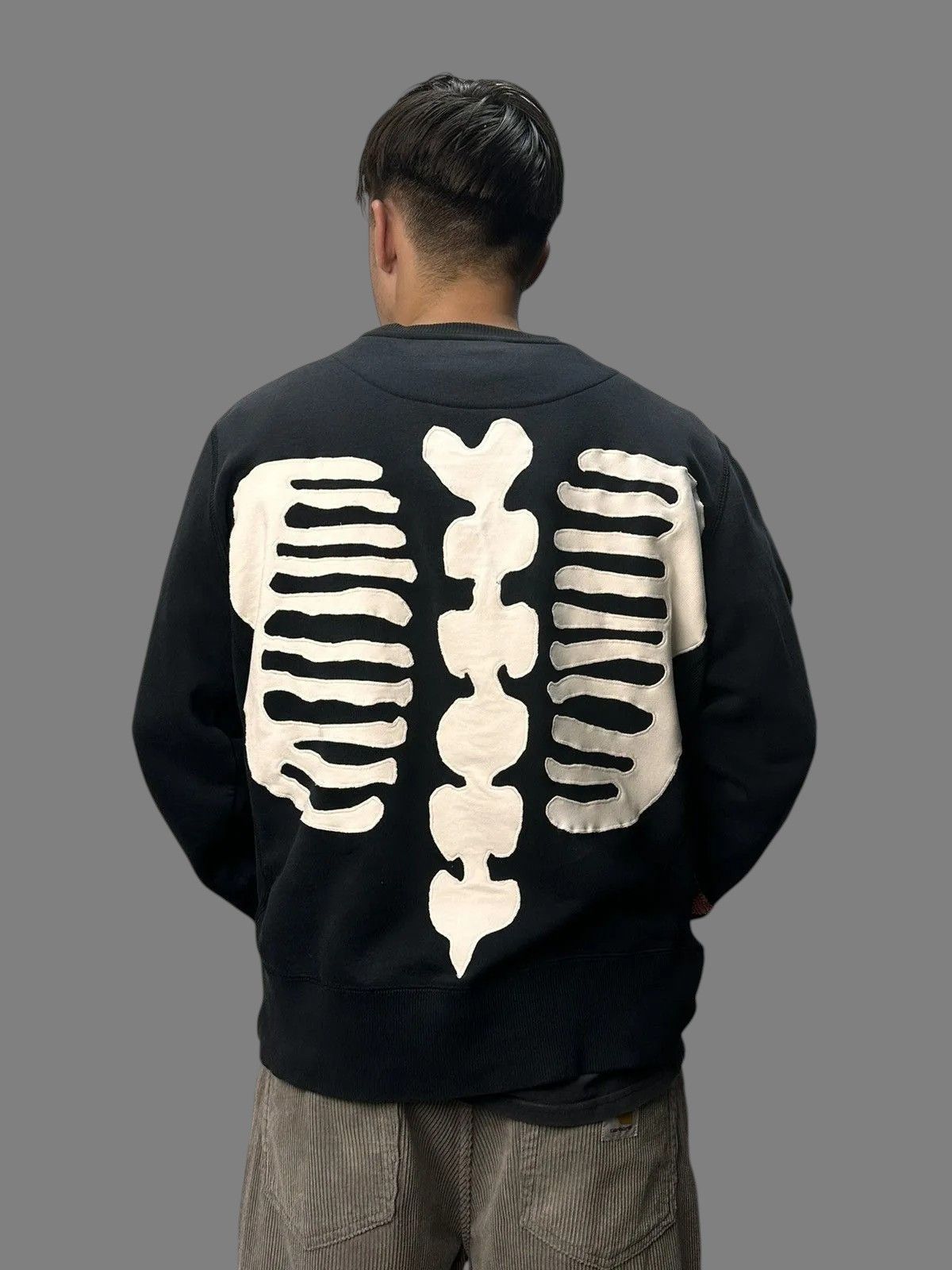 Handmade Vintage Nike Skull Handmade Y2K Diesel Bones Gothic Size US L / EU 52-54 / 3 - 1 Thumbnail