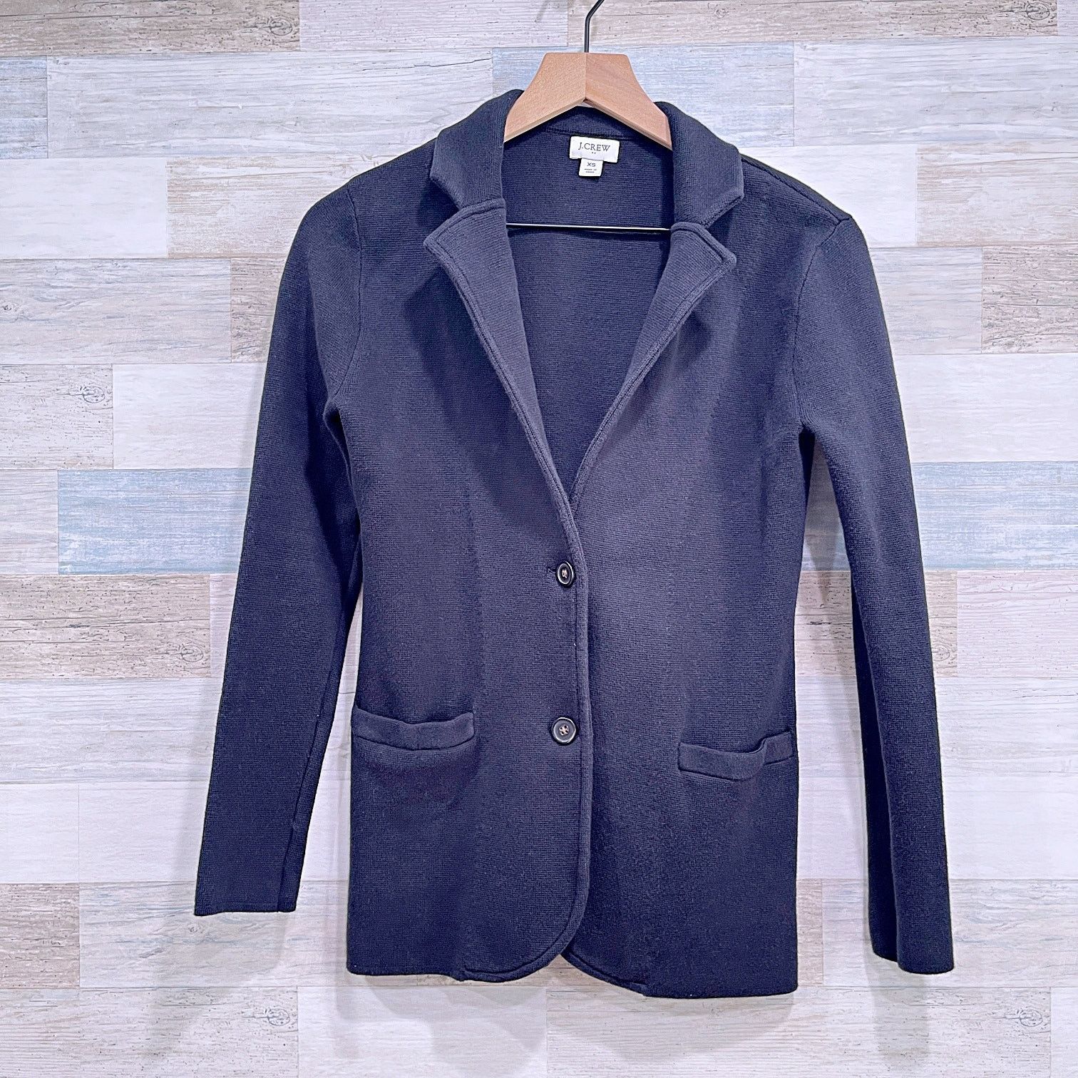 J.Crew J CREW Sweater Blazer Coat Black Button Up Slim Cotton XS Size XS / US 0-2 / IT 36-38 - 1 Thumbnail