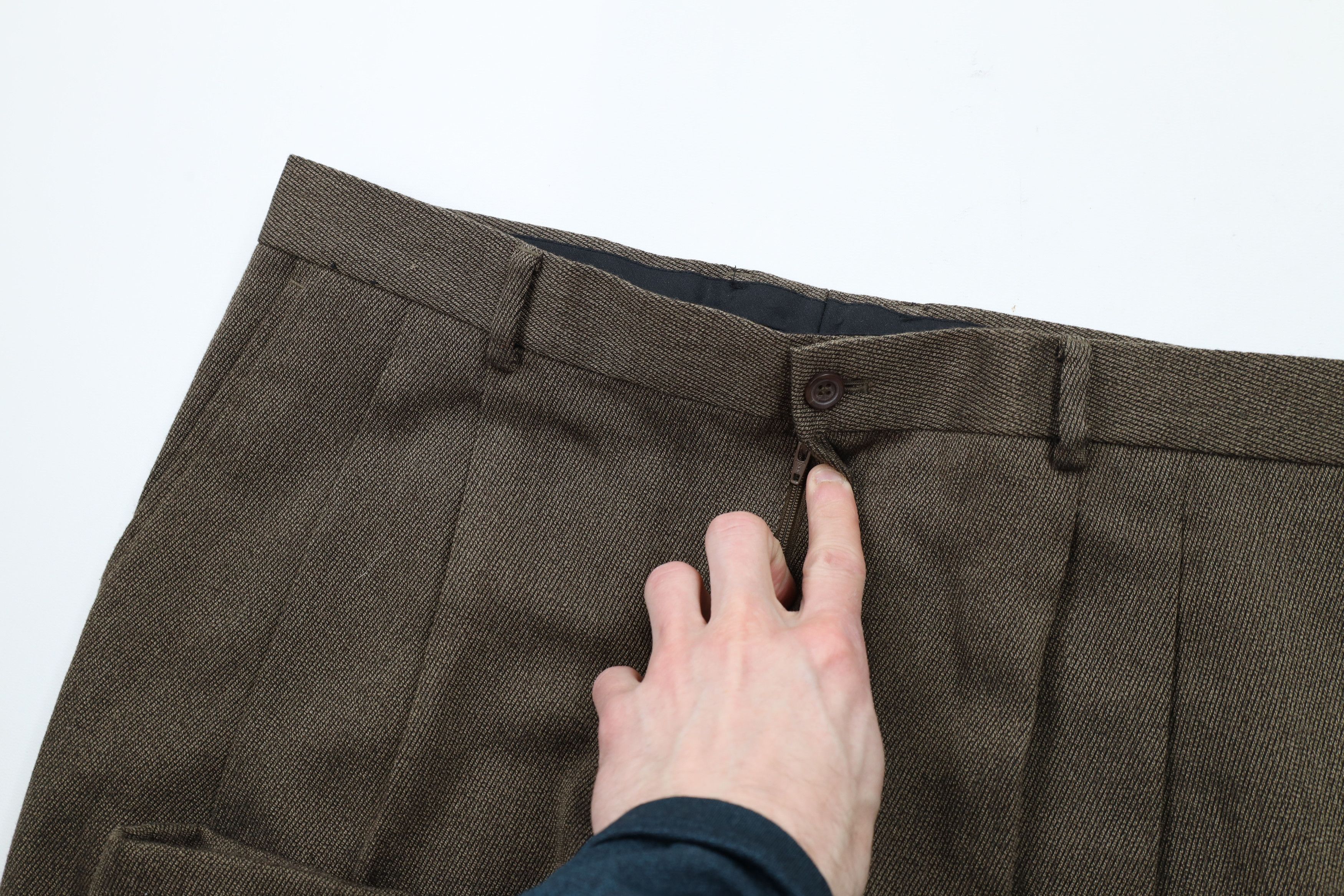 Vintage Vintage 90s Streetwear Whipcord Wide Leg Chino Pants Brown Size US 36 / EU 52 - 7 Thumbnail