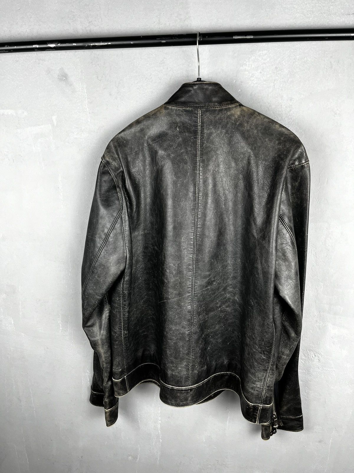 Dolce & Gabbana Dolce Gabbana biker zip leather jacket Size US L / EU 52-54 / 3 - 13 Thumbnail