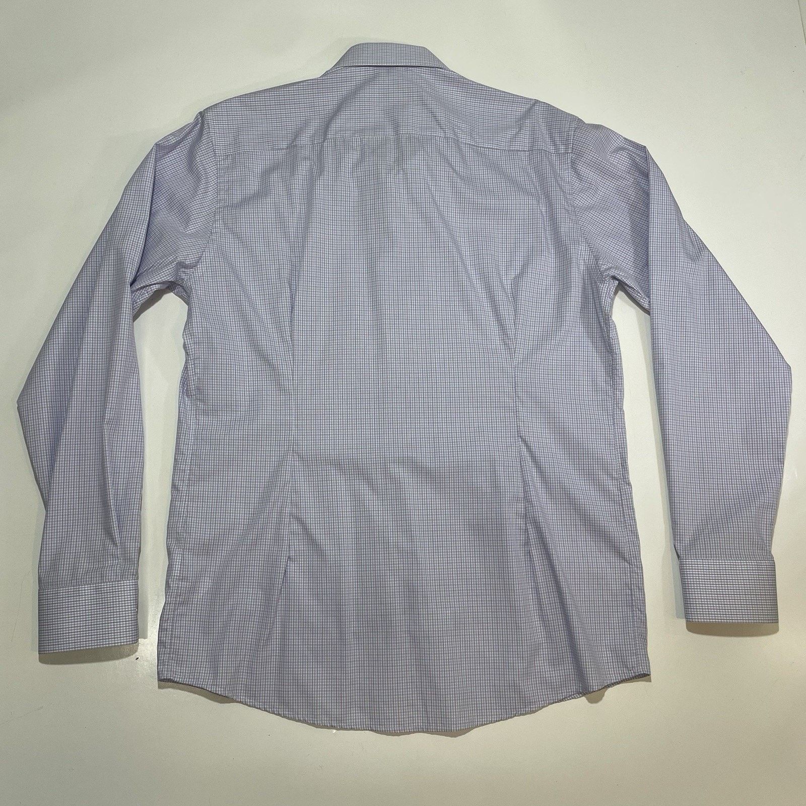 Eton Eton Classic Dress Shirt Purple/Blue Check Collar 44 17.5 Size US L / EU 52-54 / 3 - 6 Thumbnail