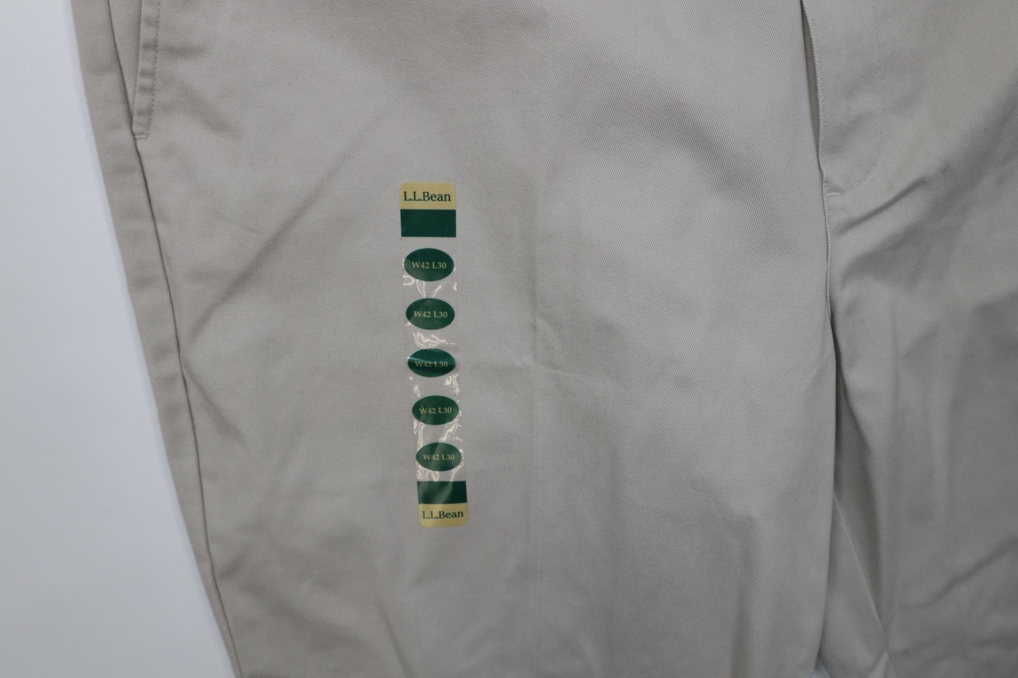 L.L. Bean Deadstock Vintage 90s Y2K LL Bean Wide Leg Chino Pants Beige Size US 42 / EU 58 - 5 Thumbnail