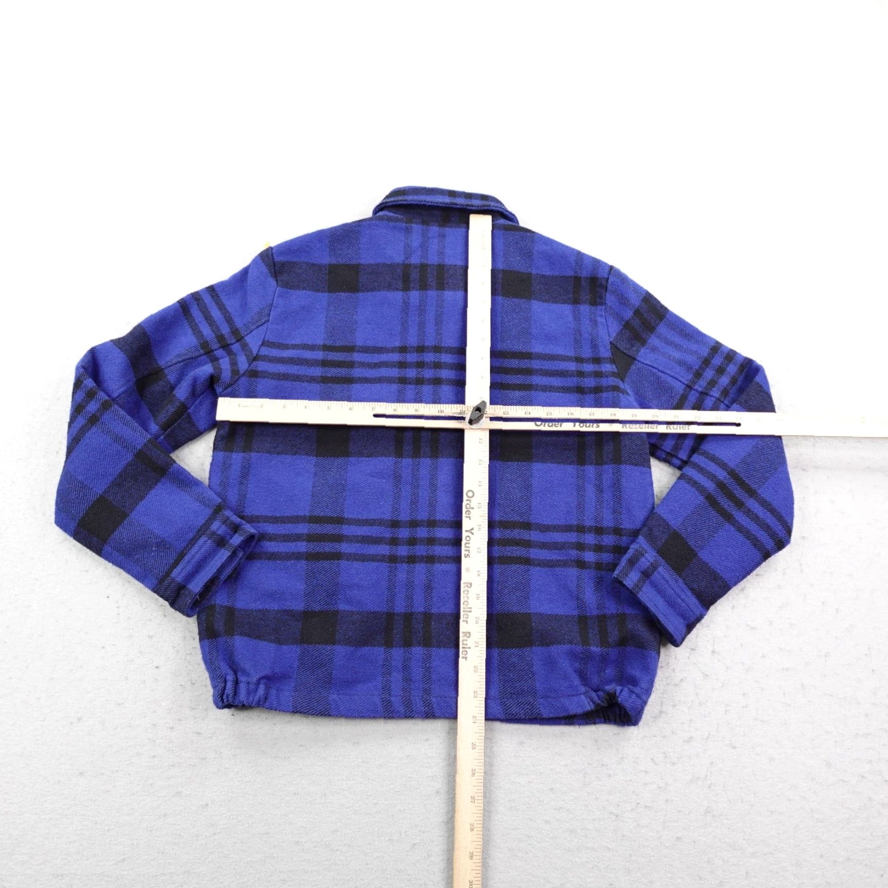Brixton Brixton Jacket Mens Small Blue Black Plaid Full Zip Up Bomber Coat Lined Skater Size US S / EU 44-46 / 1 - 6 Thumbnail