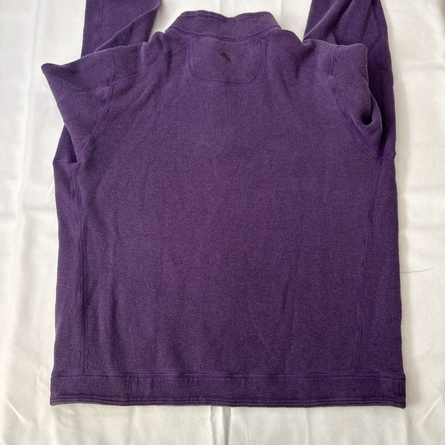Tommy Bahama VINTAGE Tommy Bahama Sweatshirt 1/4 Zip Pullover Mens Purple Green Reversible 2XL - 100% Cotton Blend Knit Mock Neck Long Sleeve Sweater Shirt Size US XXL / EU 58 / 5 - 8 Thumbnail