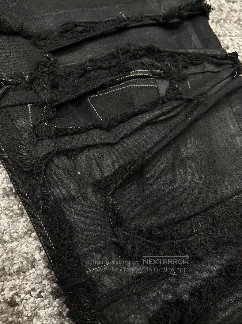 Rick Owens Rick Owens Distressed Black Jeans Size 34. Size US 34 / EU 50 - 3 Thumbnail