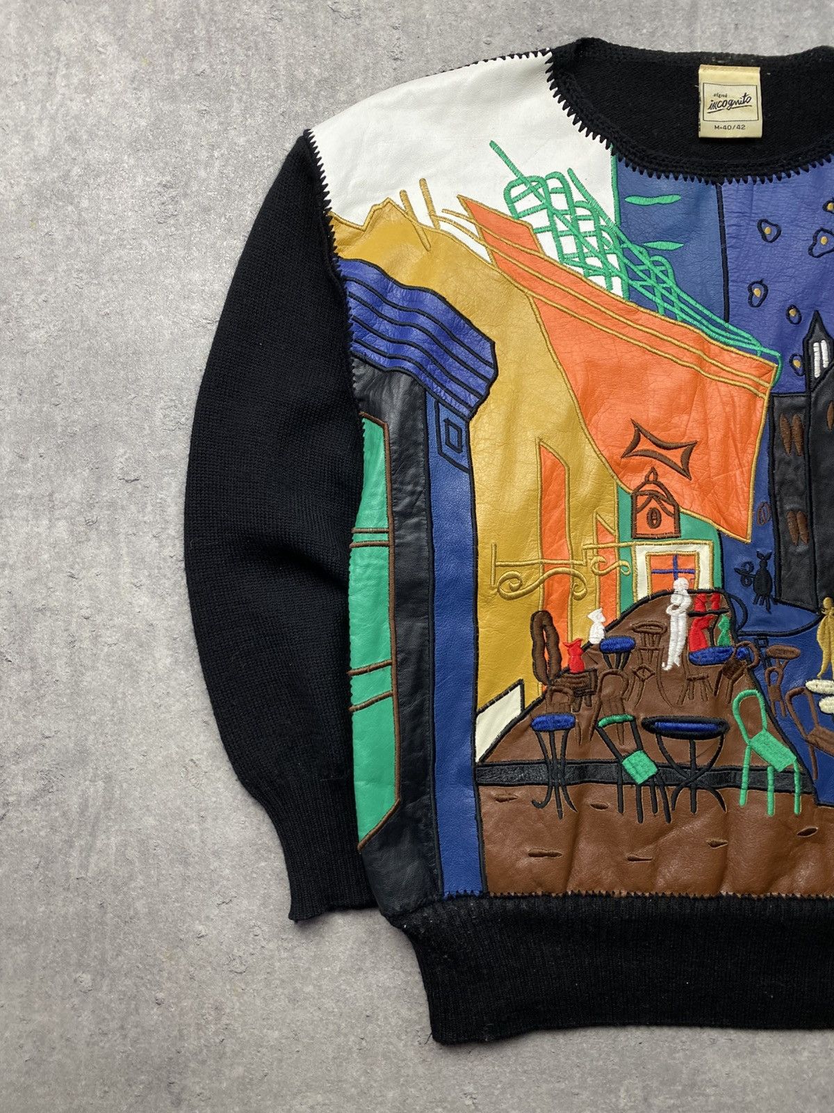 Japanese Brand Sweater Incognito art vintage rare 90’s streetwear rare y2k Size US M / EU 48-50 / 2 - 2 Thumbnail