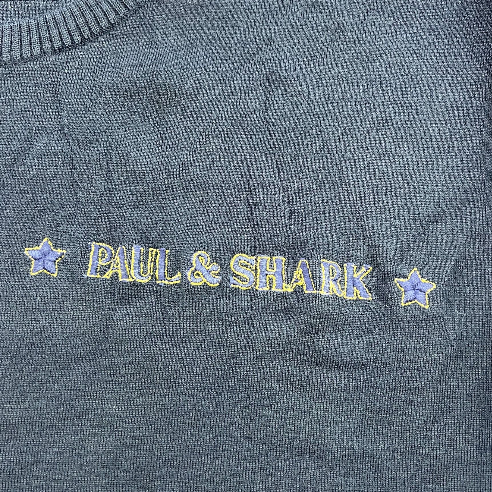 Paul & Shark VINTAGE Paul & Shark Sweater Mens L Blue Crewneck Pockets Knitted Wool Cable-Knit Turtleneck Casual Large Long Sleeve Size US L / EU 52-54 / 3 - 4 Thumbnail