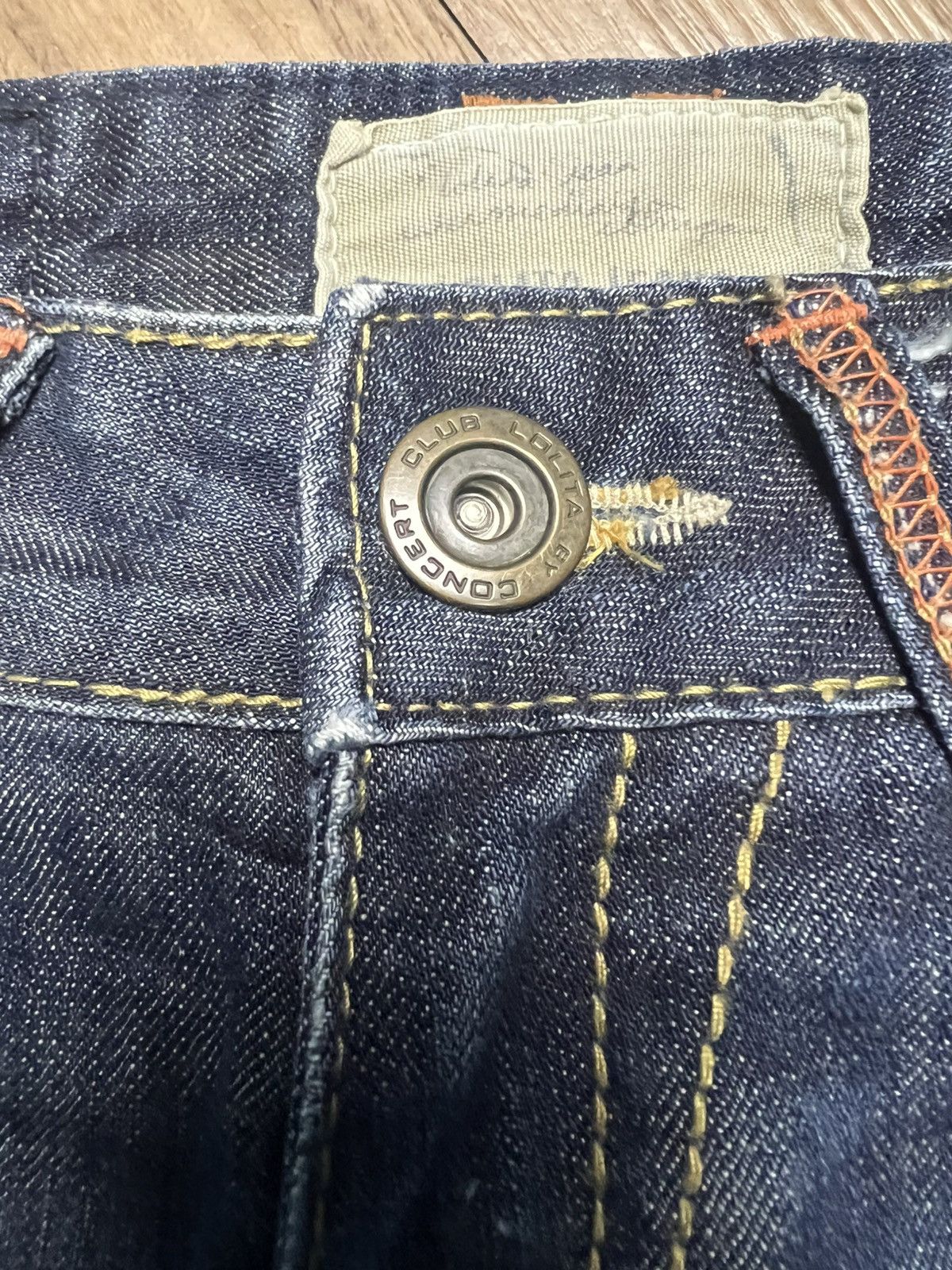 If Six Was Nine Lolita Jeans Y2K Vintage Distressed Bootcut Denim Pants (41) Size 26" / US 2 / IT 38 - 8 Thumbnail