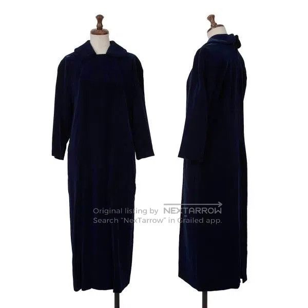 Comme des Garcons Comme Des Garcons Dark Blue Retro Round Neck Design Velvet Size S / US 4 / IT 40 - 1 Thumbnail