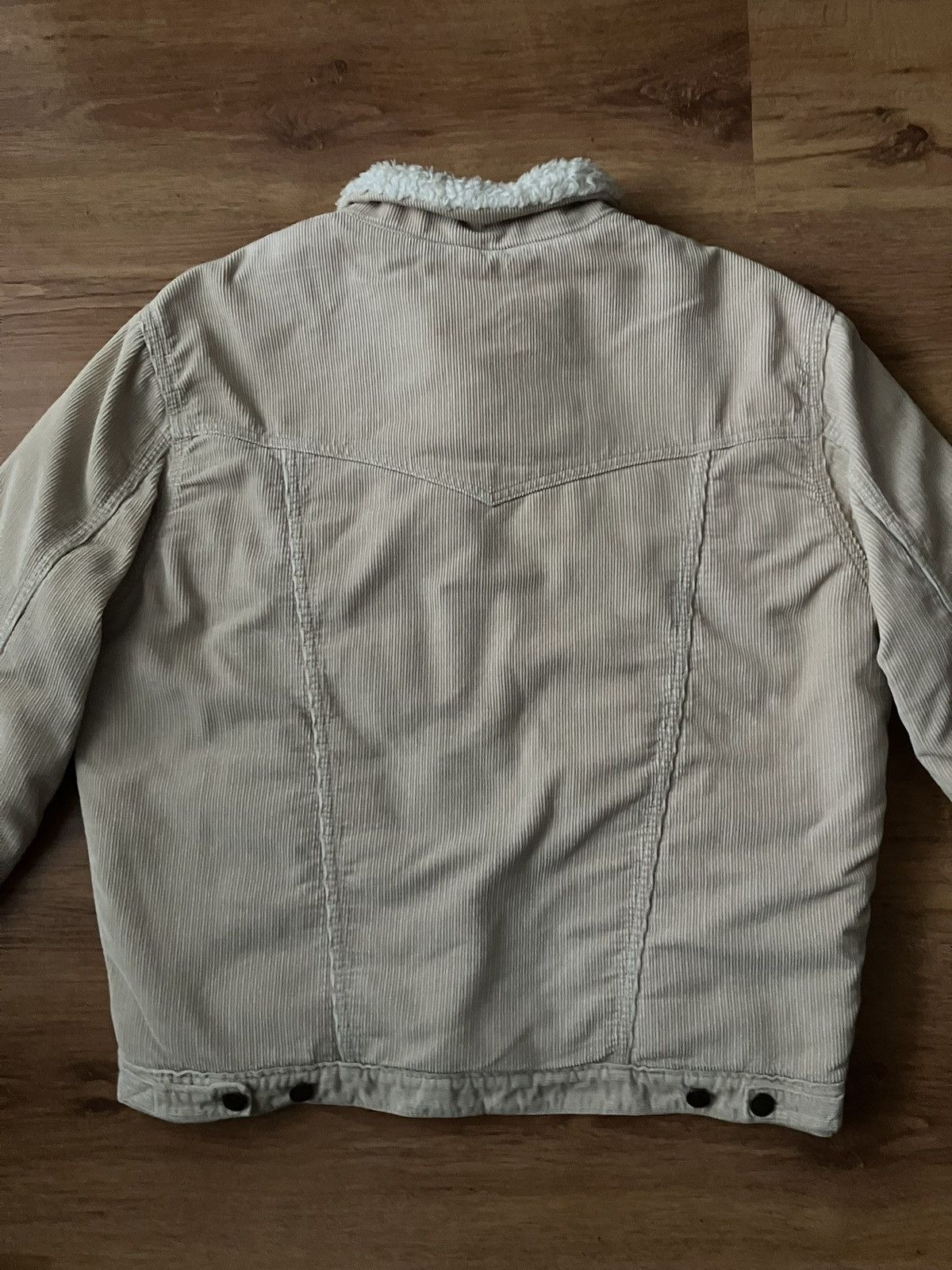 Vintage × Wrangler Beige Warm Wrangler Sherpa Jacket Winter Corduroy Vintage Size M / US 6-8 / IT 42-44 - 12 Thumbnail