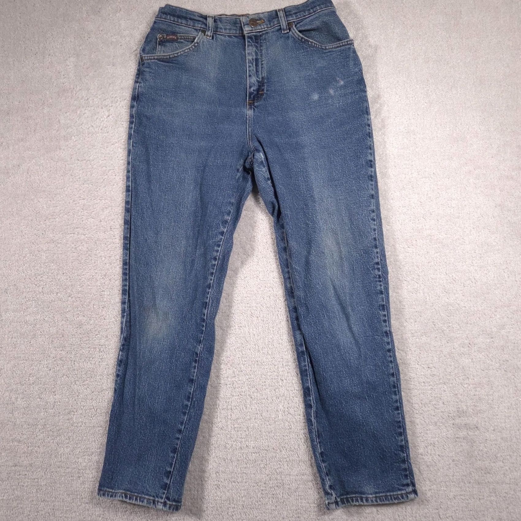 Vintage Riders Jeans Womens 10P Blue Medium Wash High Rise Mom Taper Denim Pants Casual Size 32" / US 10 / IT 46 - 2 Thumbnail