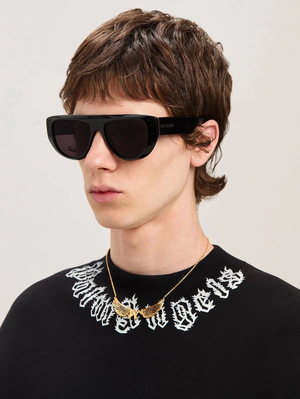 Palm Angels PALM ANGELS PERI105 105 JOSHUA Black Unisex Sunglass Size ONE SIZE - 11 Thumbnail
