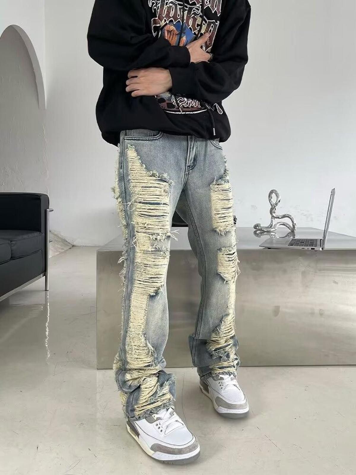 Other Distressed Washed Denim Jeans Size US 33 - 3 Thumbnail