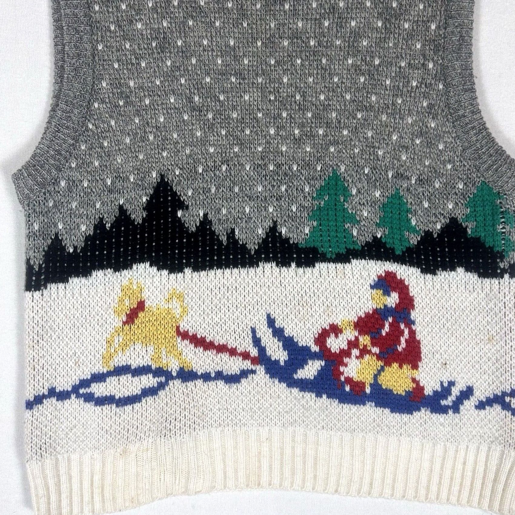 Vintage VINTAGE Ugly Christmas Sweater Vest Womens Small Wool Blend Holiday Casual STAINED Size S / US 4 / IT 40 - 6 Thumbnail